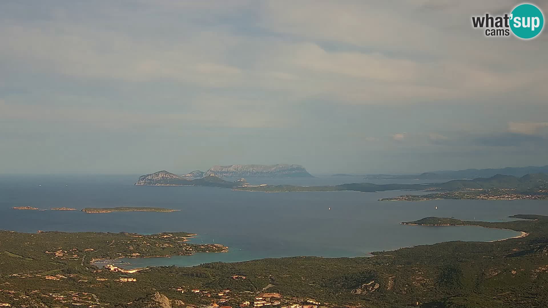 Monte Moro spletna kamera Costa Smeralda panoramski pogled na Sardinijo