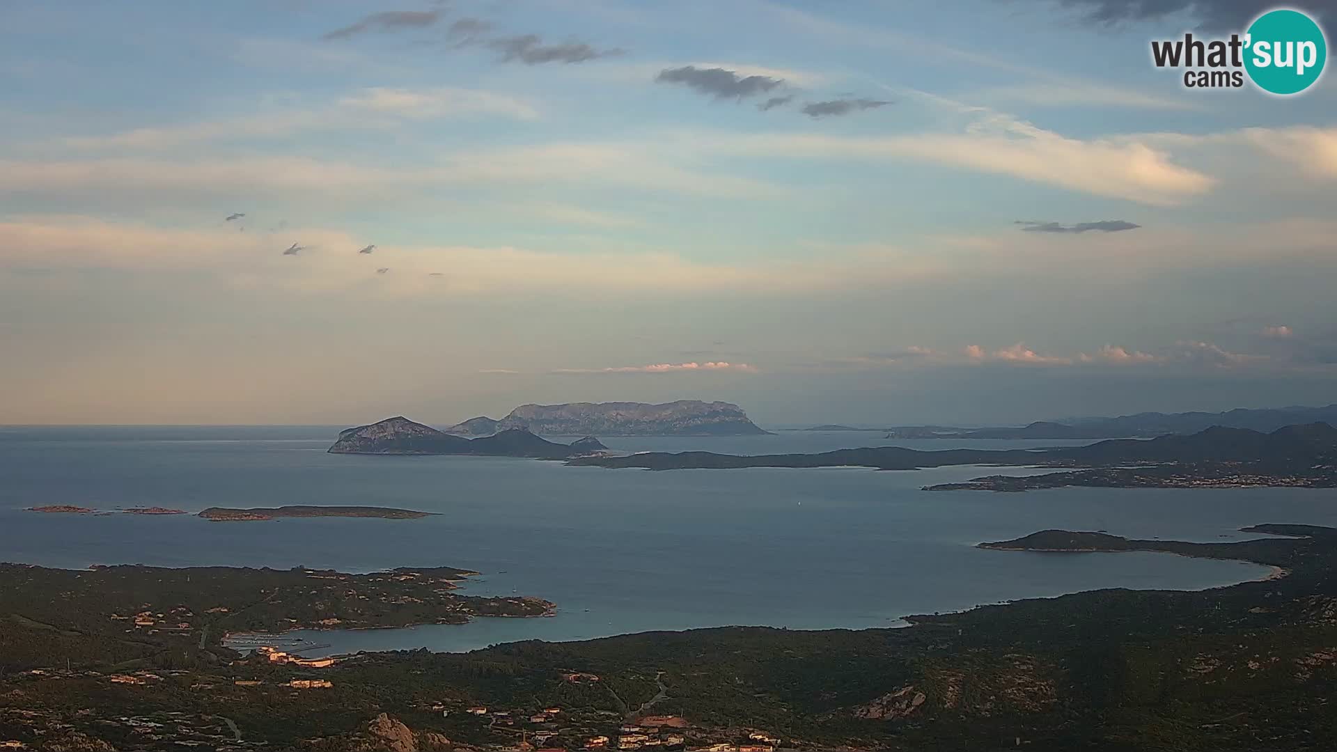 Monte Moro spletna kamera Costa Smeralda panoramski pogled na Sardinijo