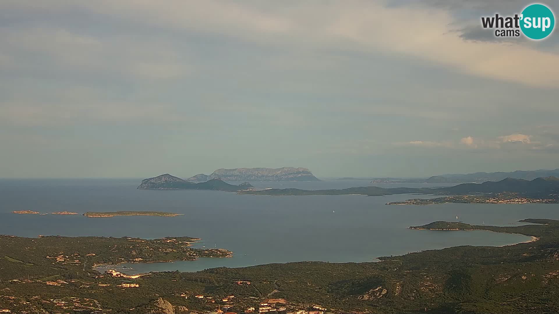 Monte Moro spletna kamera Costa Smeralda panoramski pogled na Sardinijo
