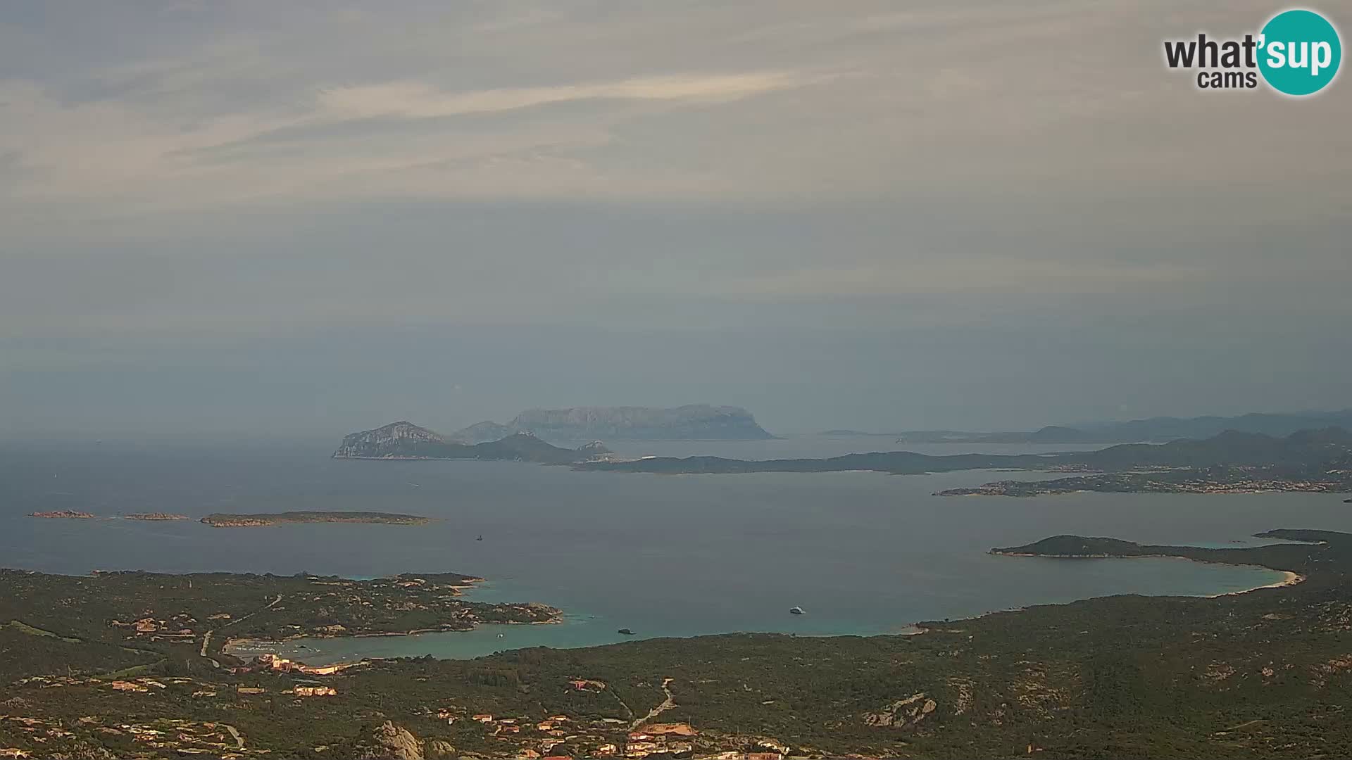 Monte Moro spletna kamera Costa Smeralda panoramski pogled na Sardinijo