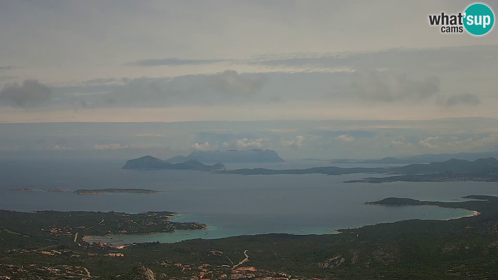 Monte Moro spletna kamera Costa Smeralda panoramski pogled na Sardinijo