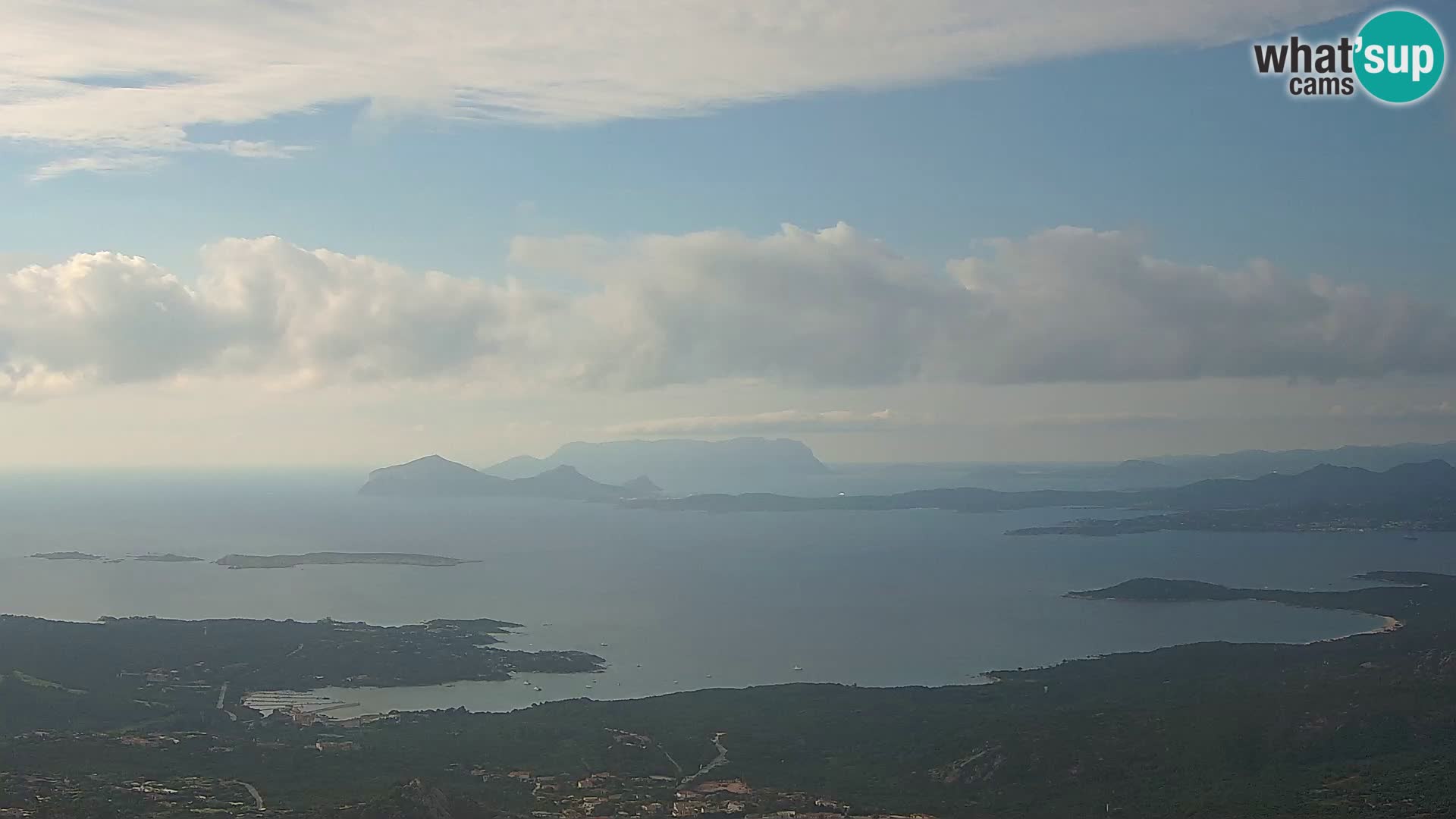 Monte Moro spletna kamera Costa Smeralda panoramski pogled na Sardinijo