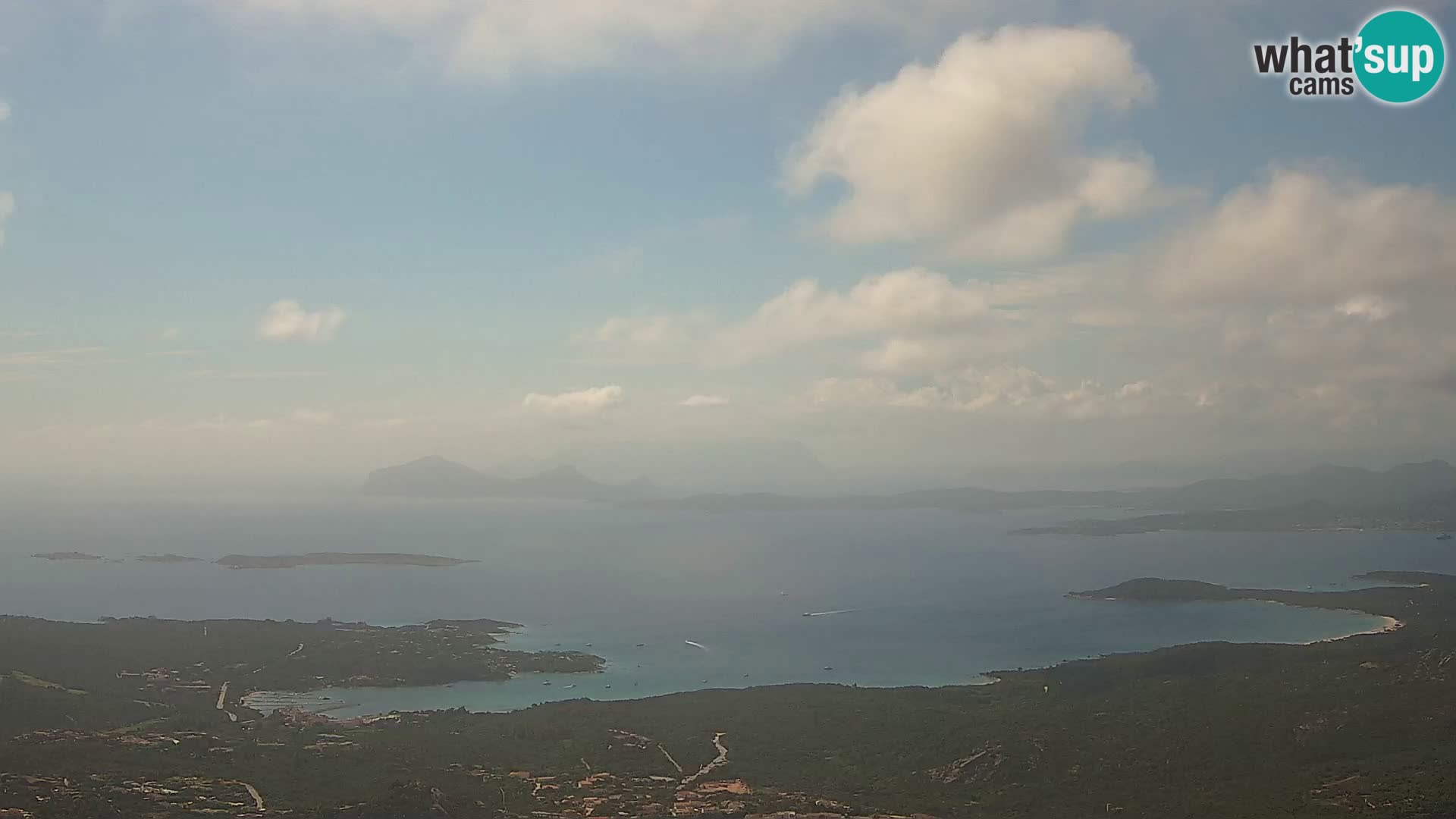 Monte Moro spletna kamera Costa Smeralda panoramski pogled na Sardinijo