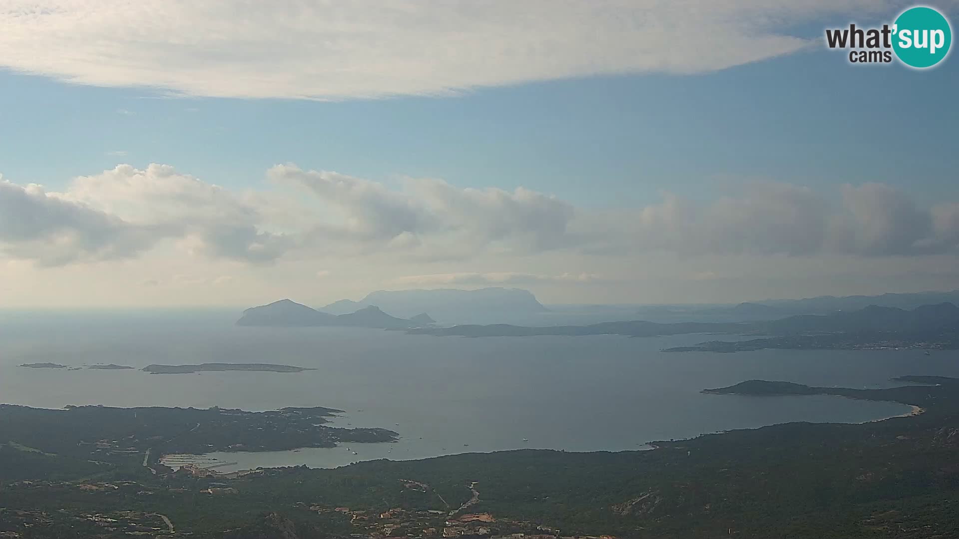 Monte Moro spletna kamera Costa Smeralda panoramski pogled na Sardinijo