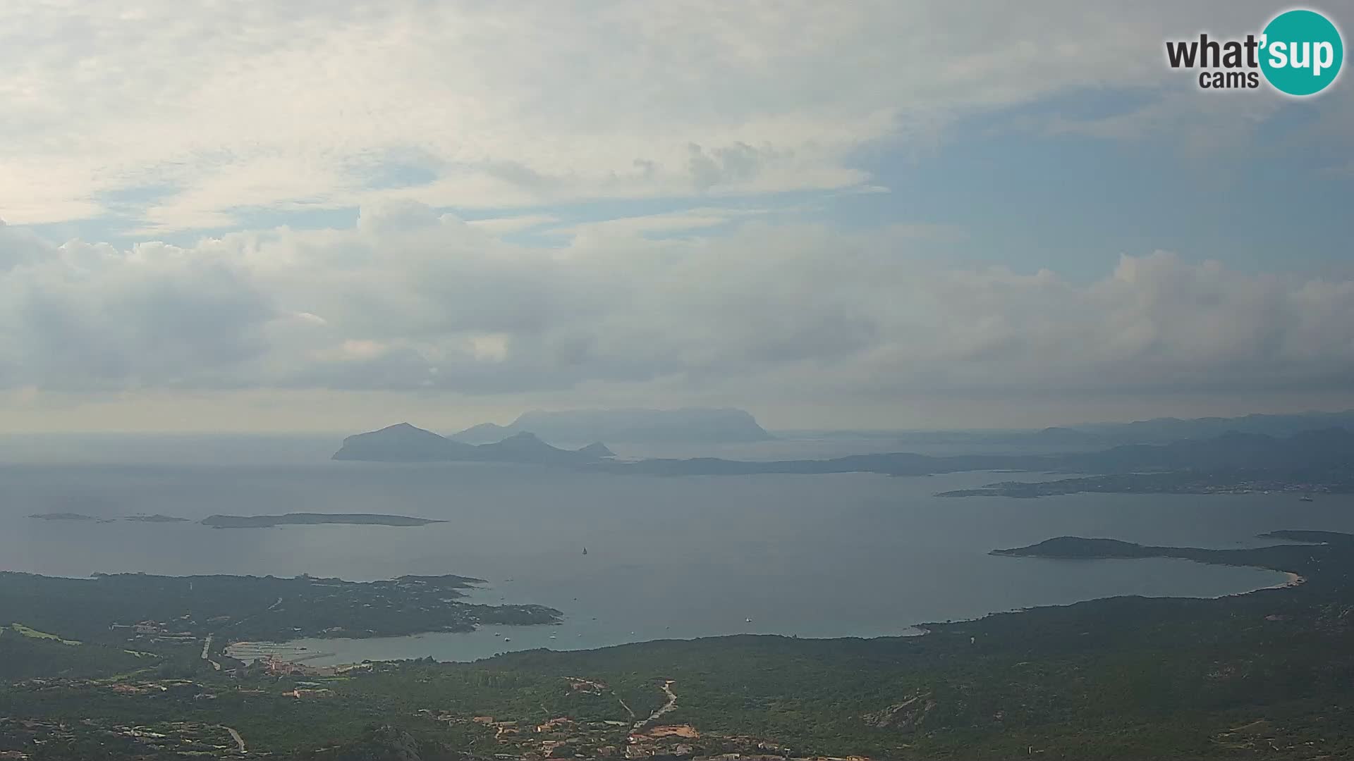 Monte Moro spletna kamera Costa Smeralda panoramski pogled na Sardinijo