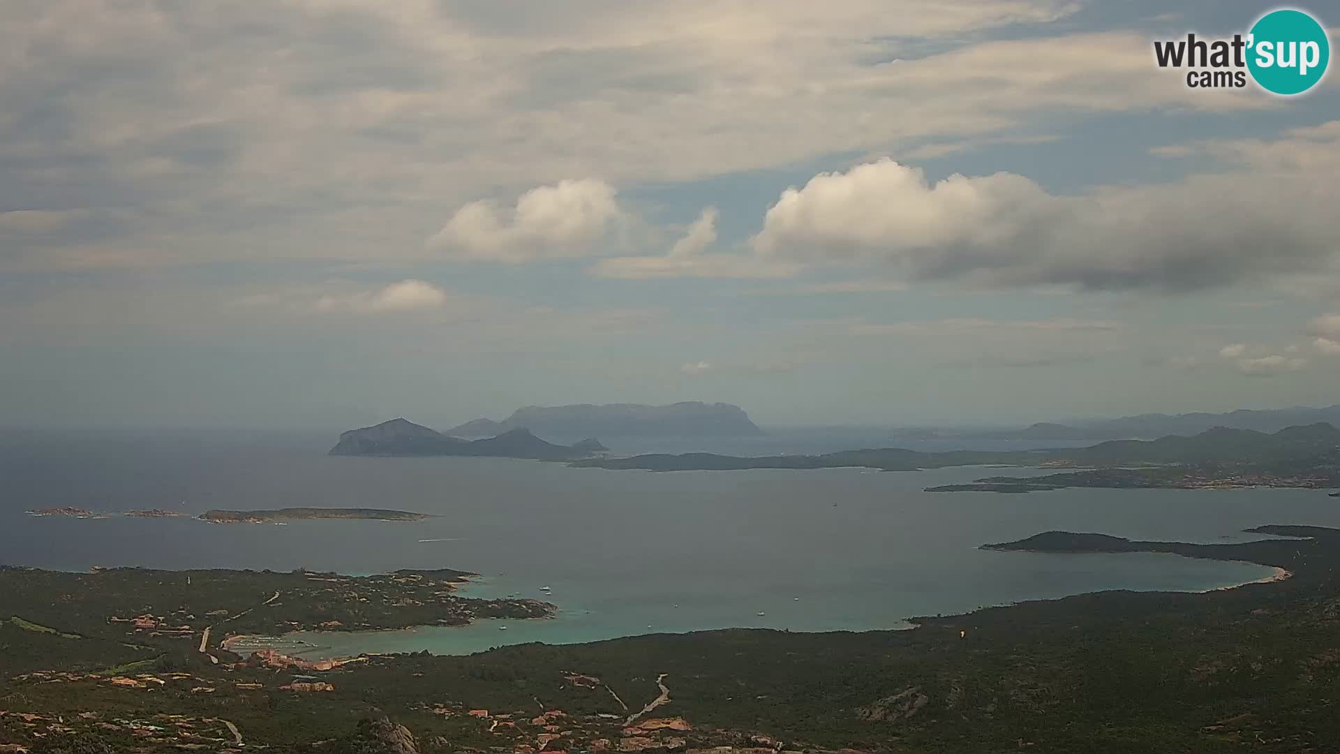 Monte Moro spletna kamera Costa Smeralda panoramski pogled na Sardinijo