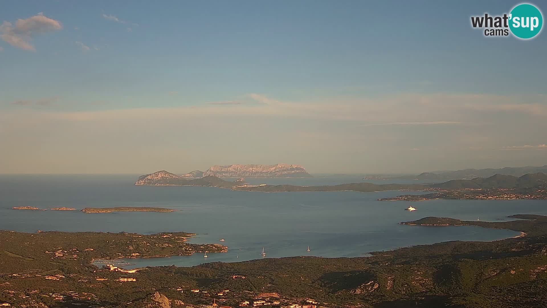 Monte Moro spletna kamera Costa Smeralda panoramski pogled na Sardinijo