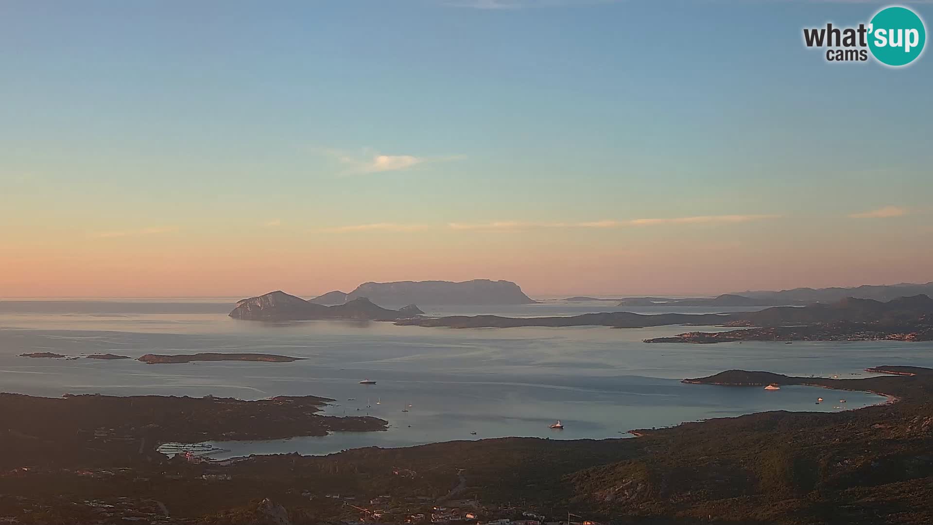 Monte Moro spletna kamera Costa Smeralda panoramski pogled na Sardinijo