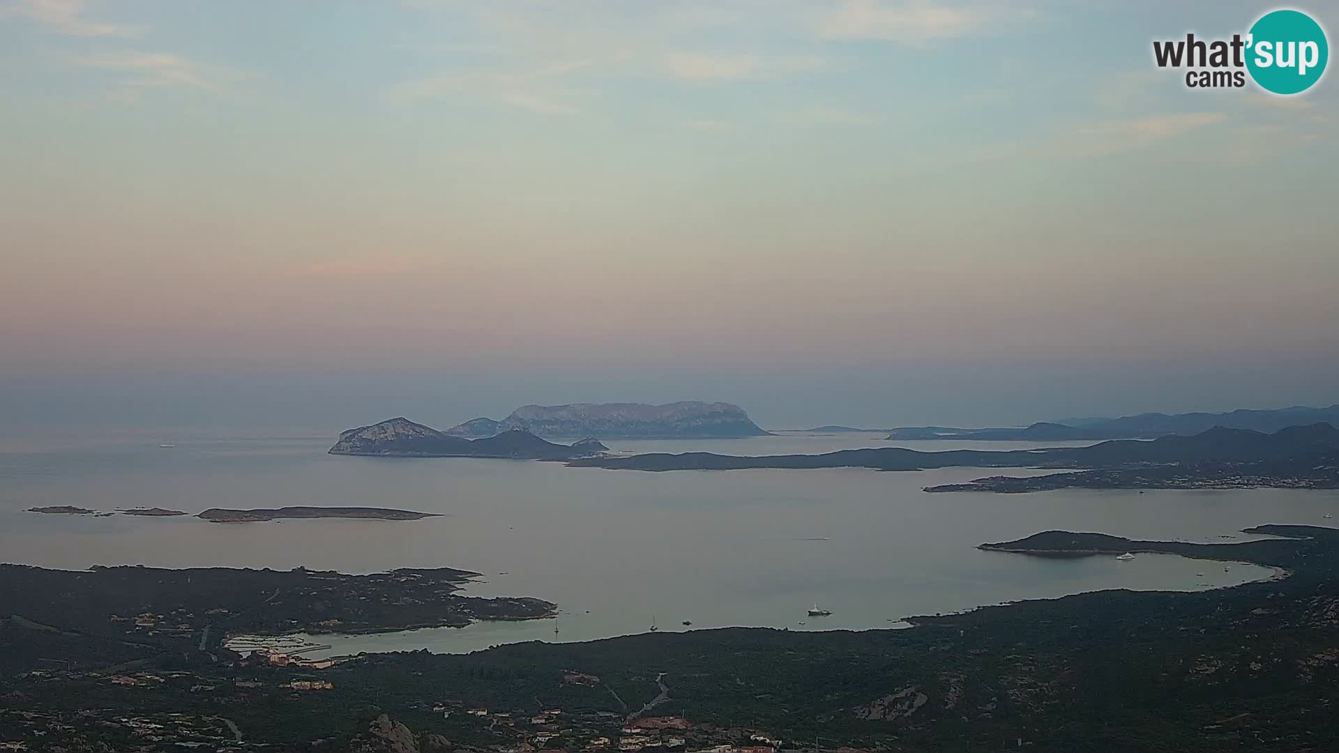 Monte Moro spletna kamera Costa Smeralda panoramski pogled na Sardinijo