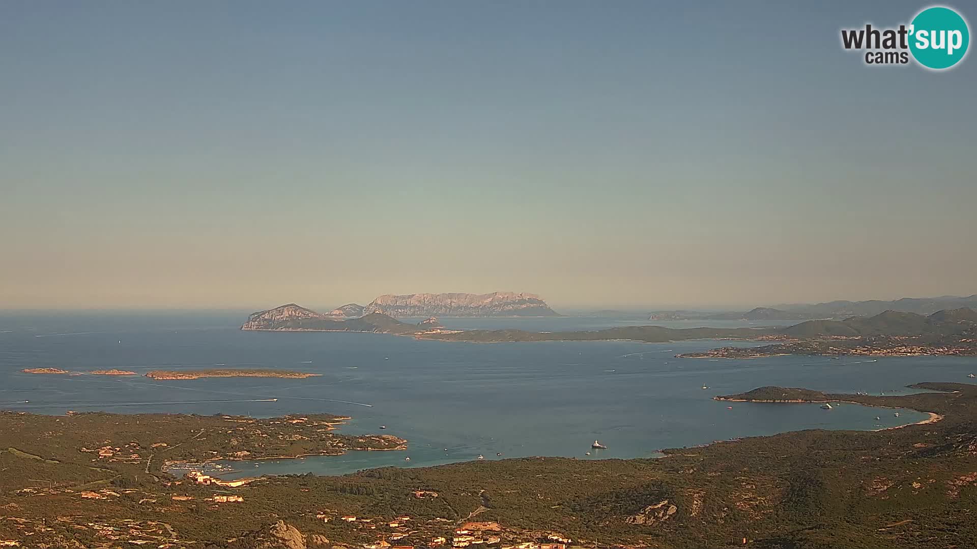 Monte Moro spletna kamera Costa Smeralda panoramski pogled na Sardinijo