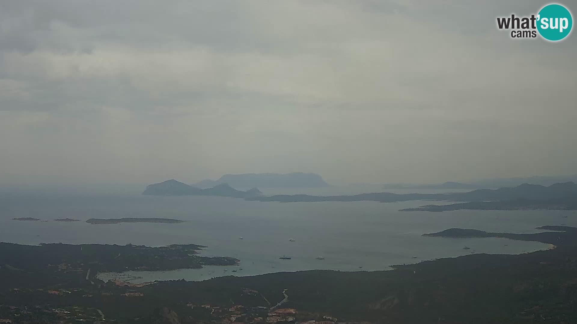 Monte Moro spletna kamera Costa Smeralda panoramski pogled na Sardinijo