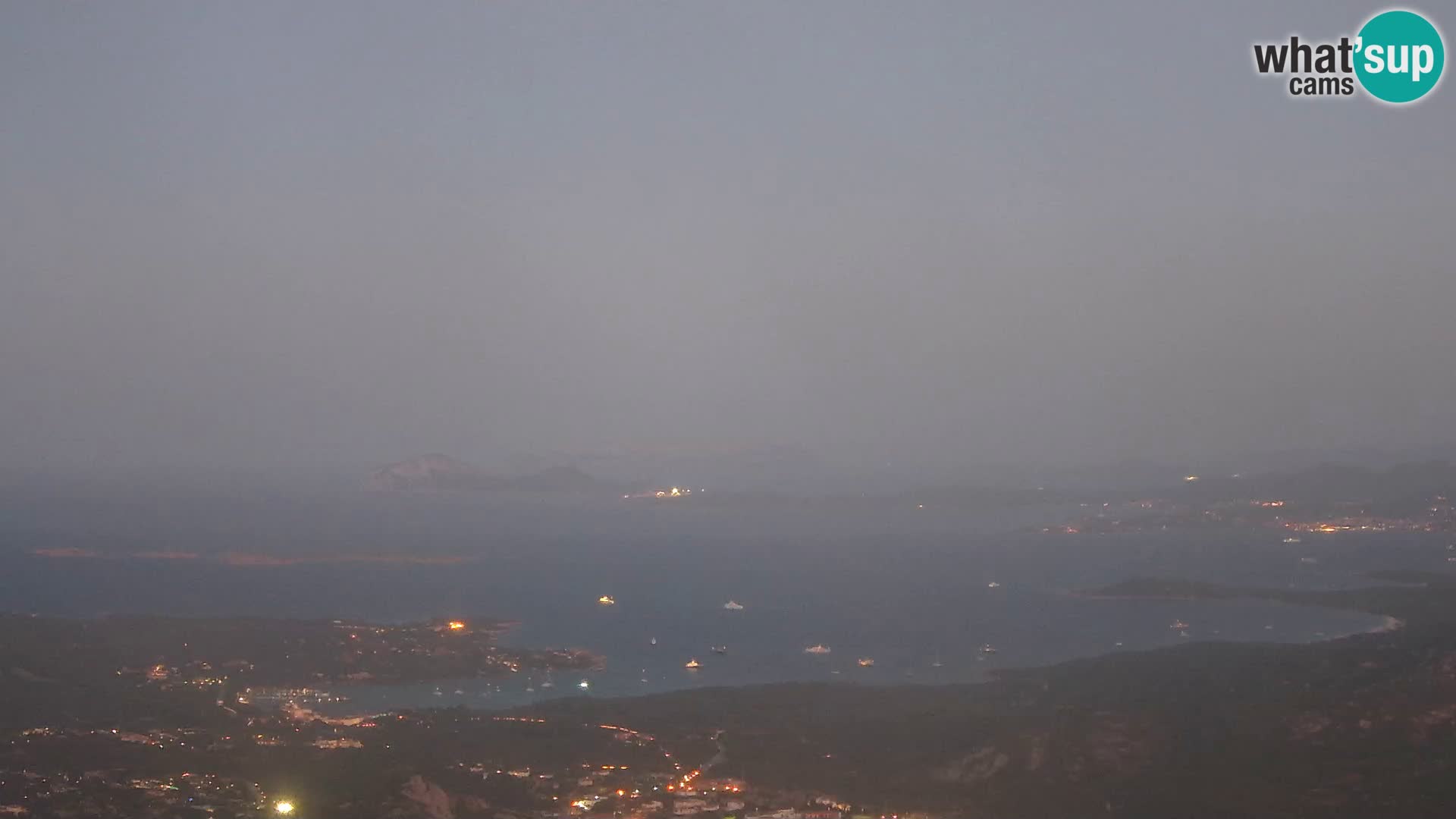 Monte Moro spletna kamera Costa Smeralda panoramski pogled na Sardinijo