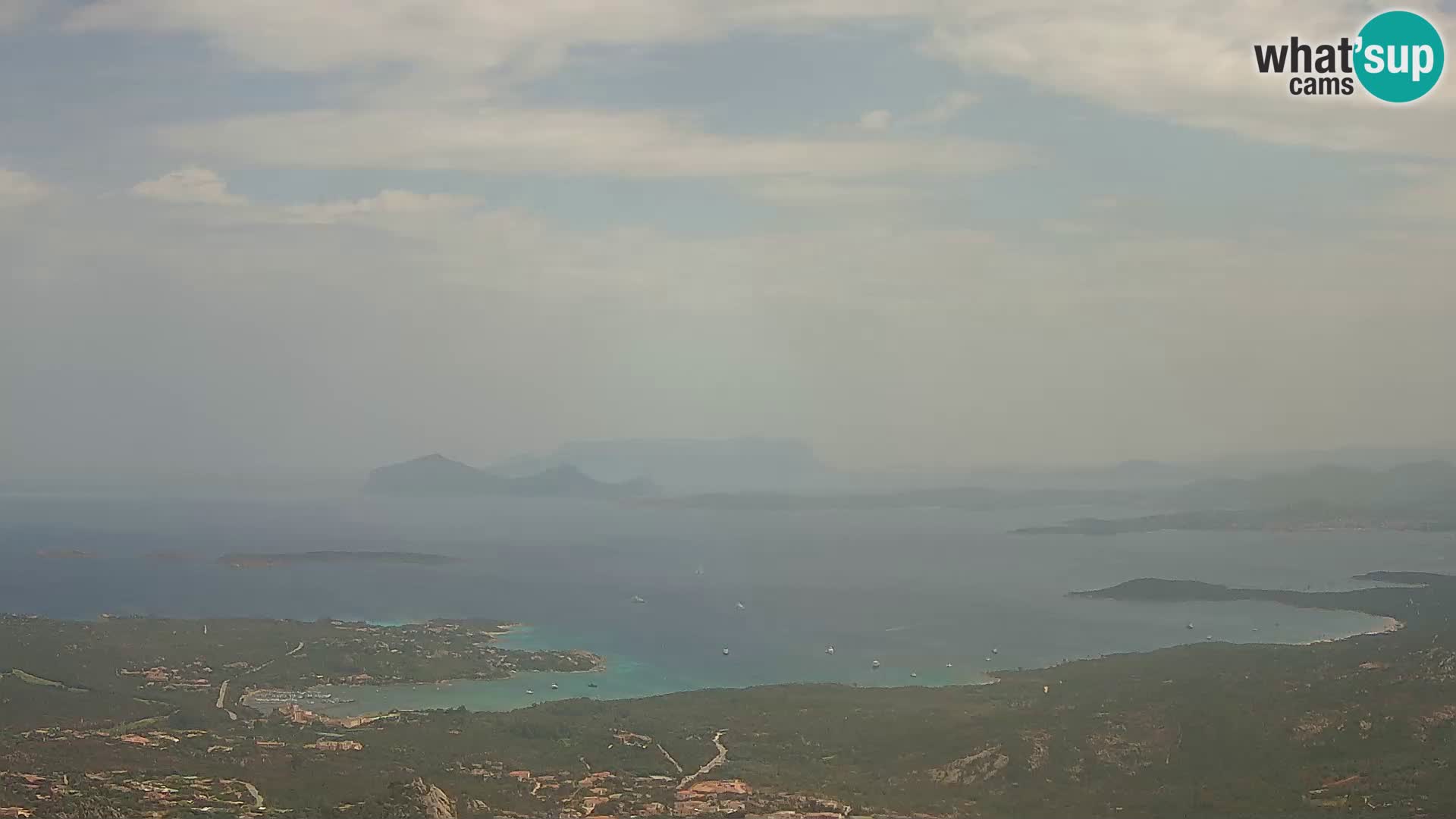Monte Moro spletna kamera Costa Smeralda panoramski pogled na Sardinijo