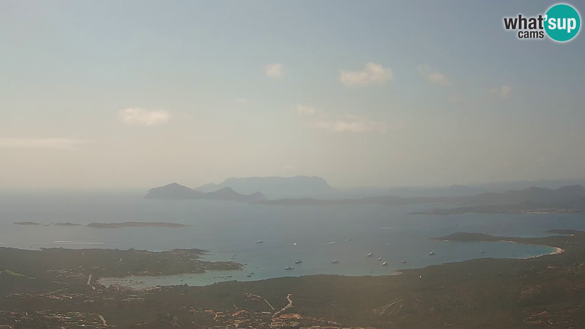 Monte Moro spletna kamera Costa Smeralda panoramski pogled na Sardinijo