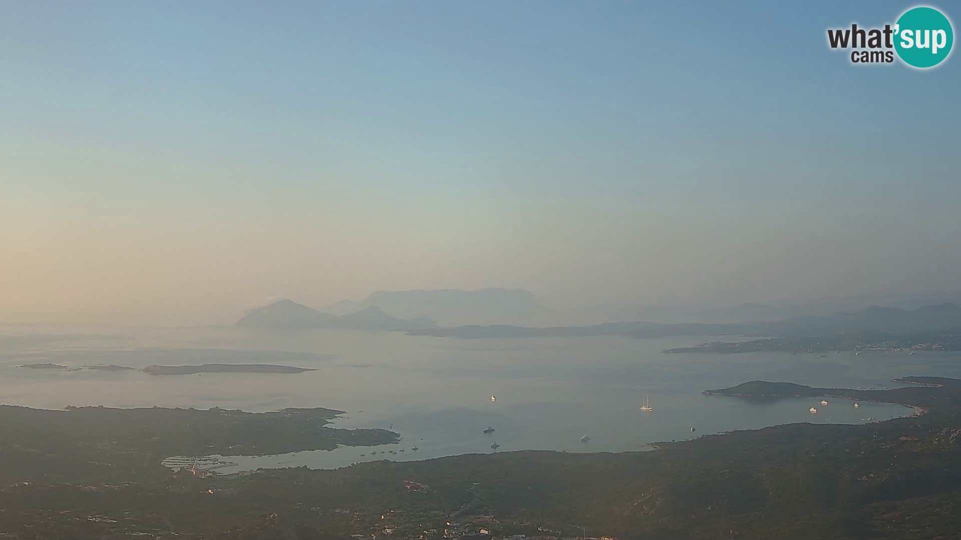 Monte Moro spletna kamera Costa Smeralda panoramski pogled na Sardinijo