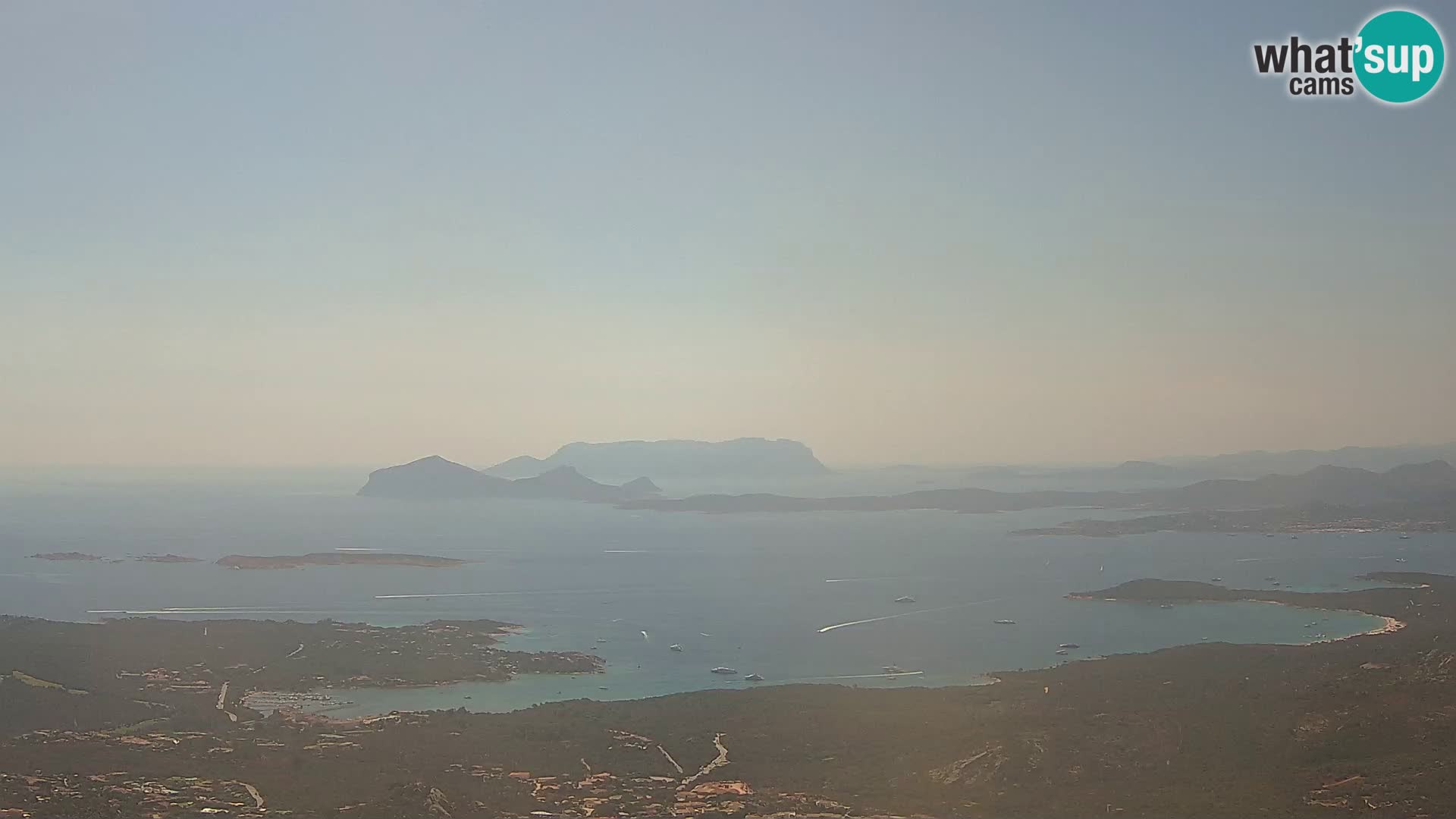 Monte Moro spletna kamera Costa Smeralda panoramski pogled na Sardinijo