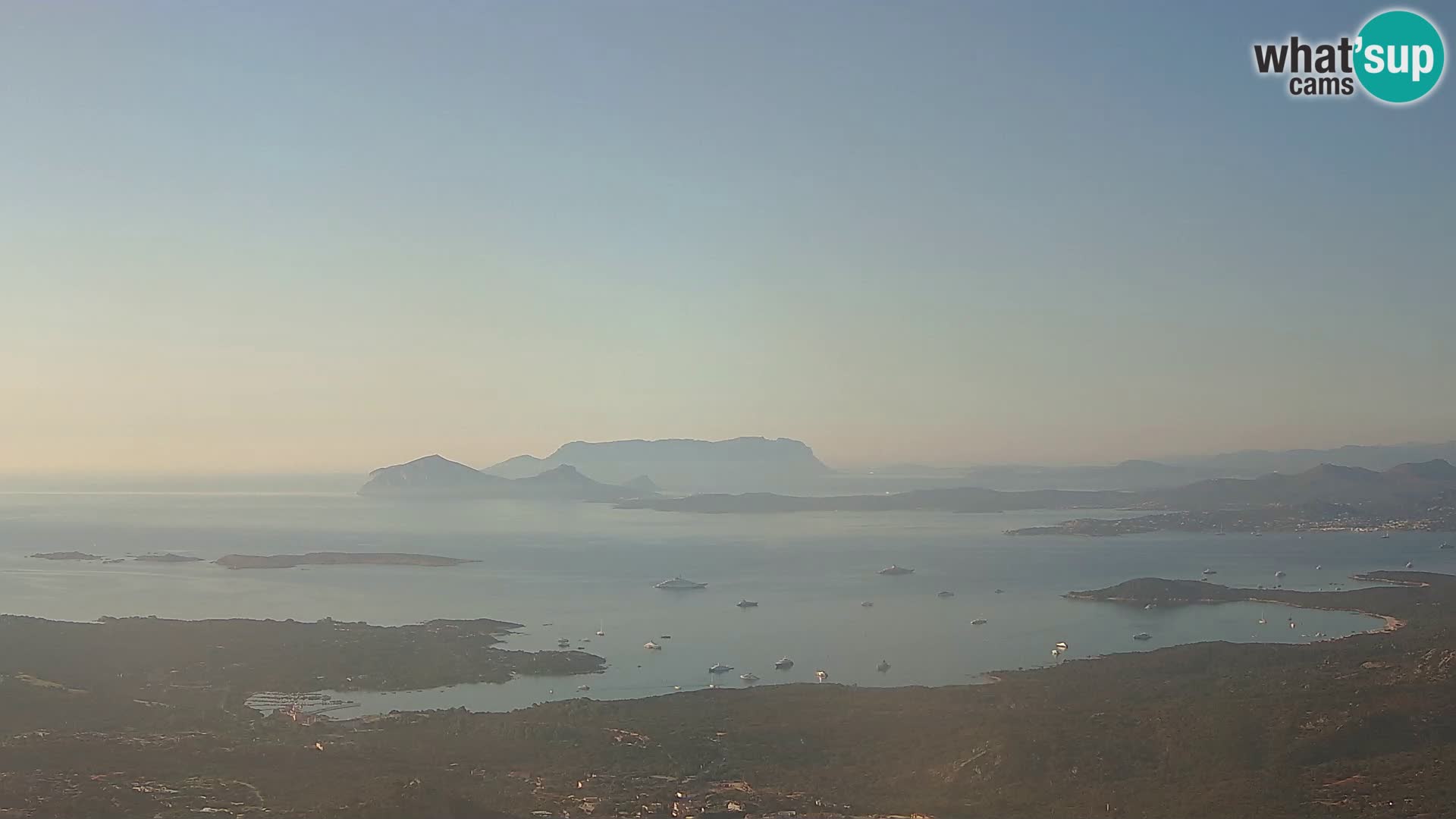 Monte Moro spletna kamera Costa Smeralda panoramski pogled na Sardinijo