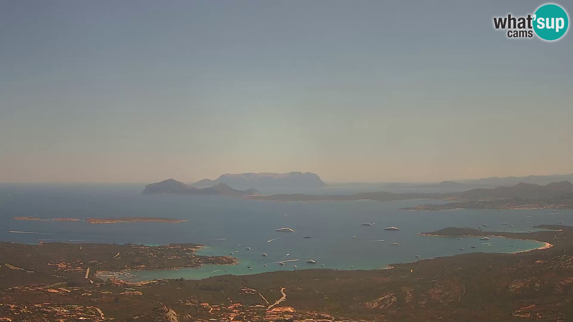 Monte Moro spletna kamera Costa Smeralda panoramski pogled na Sardinijo