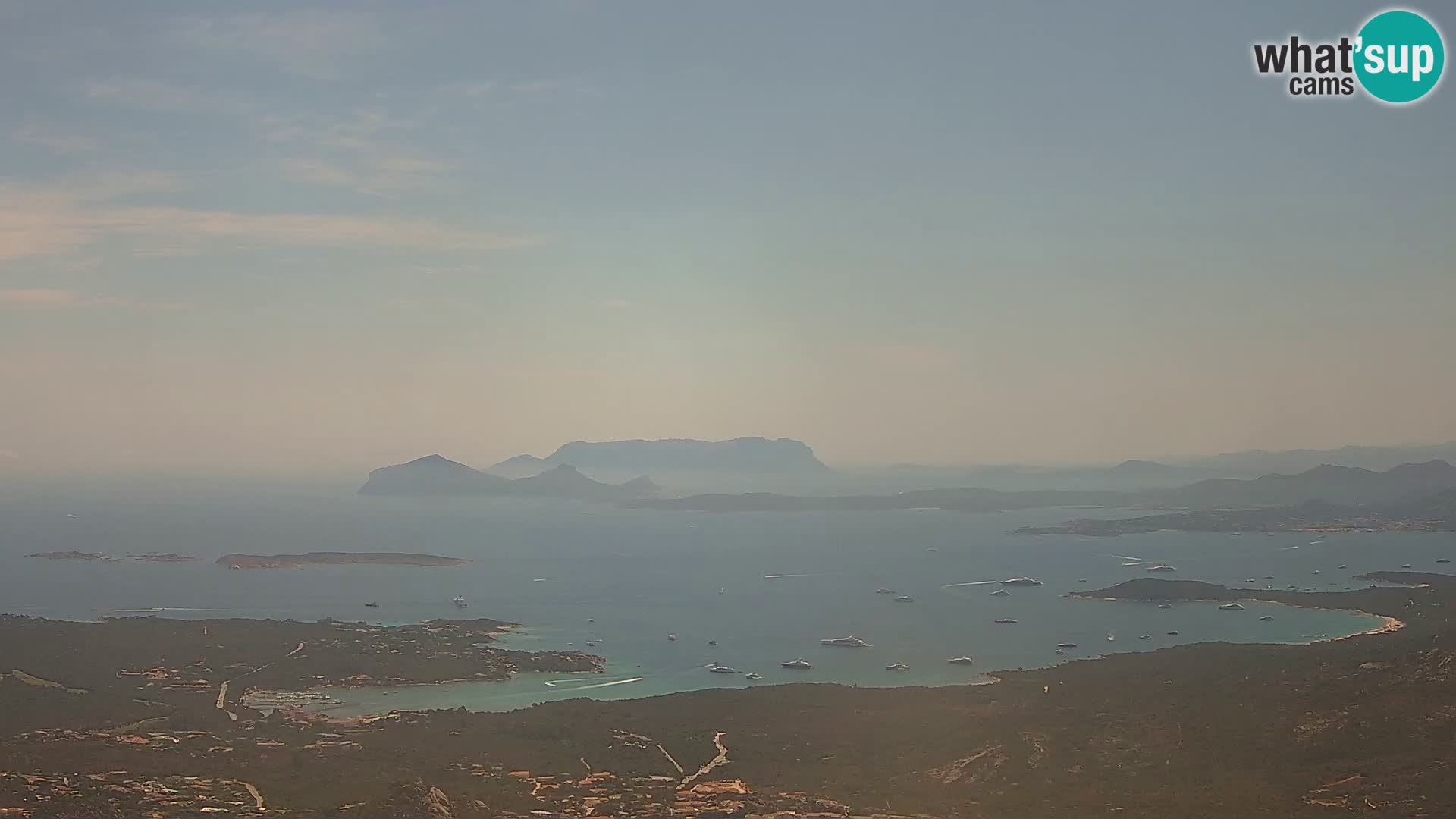 Monte Moro spletna kamera Costa Smeralda panoramski pogled na Sardinijo
