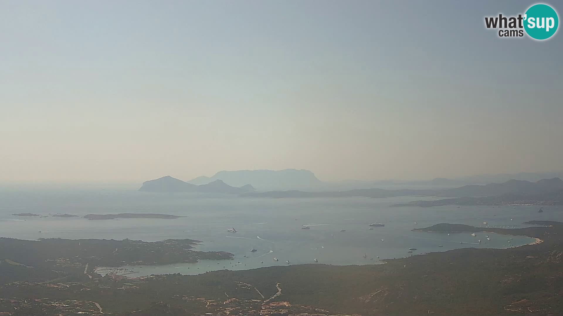 Monte Moro spletna kamera Costa Smeralda panoramski pogled na Sardinijo