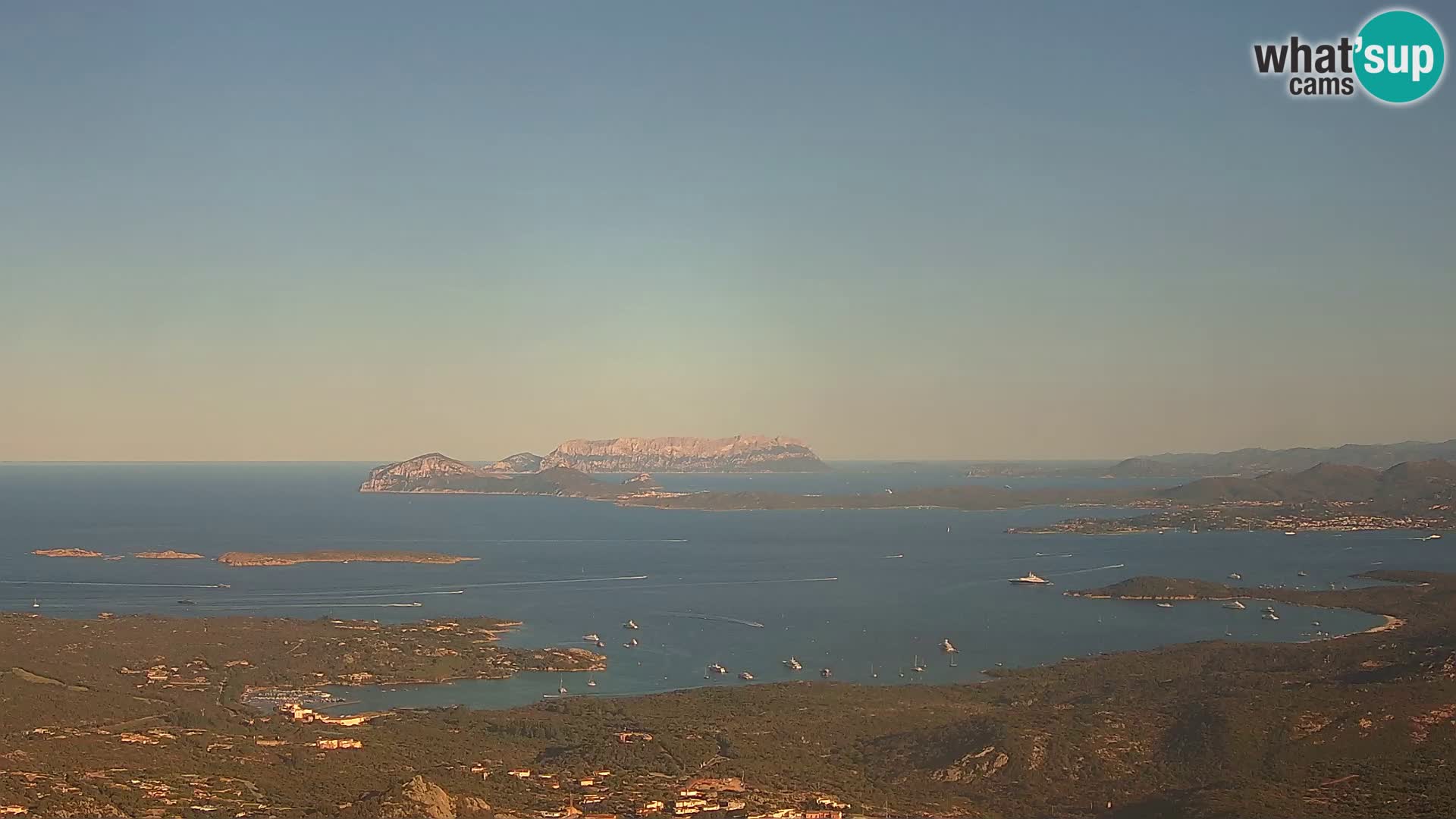 Monte Moro spletna kamera Costa Smeralda panoramski pogled na Sardinijo