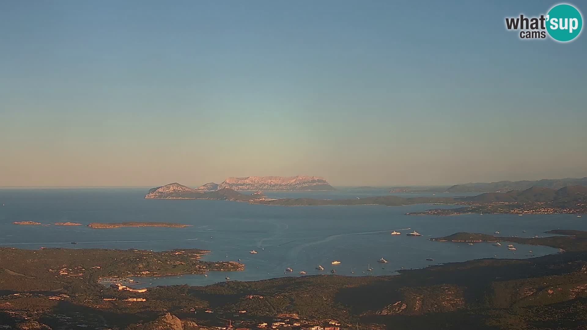 Monte Moro spletna kamera Costa Smeralda panoramski pogled na Sardinijo