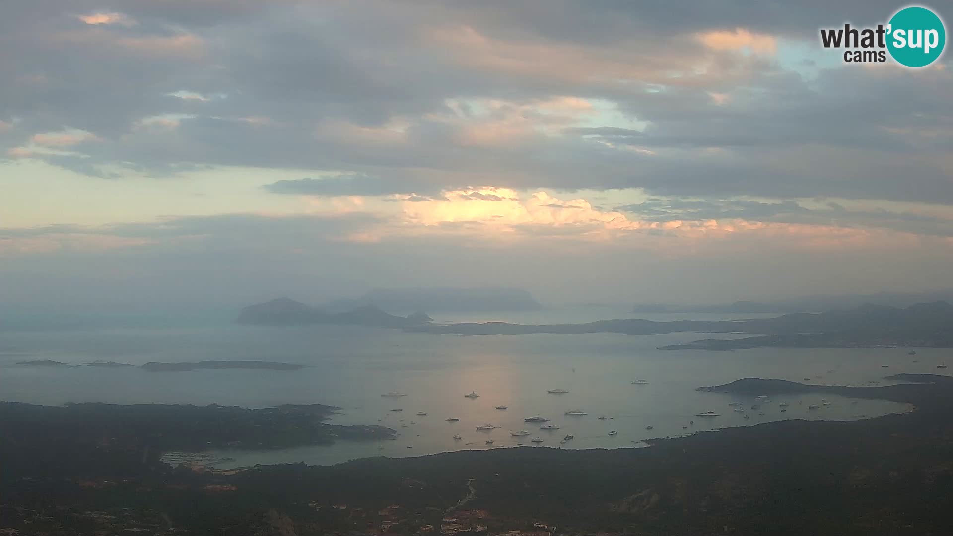 Monte Moro spletna kamera Costa Smeralda panoramski pogled na Sardinijo