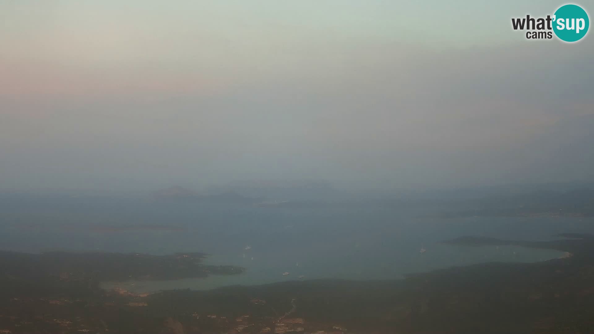Monte Moro spletna kamera Costa Smeralda panoramski pogled na Sardinijo