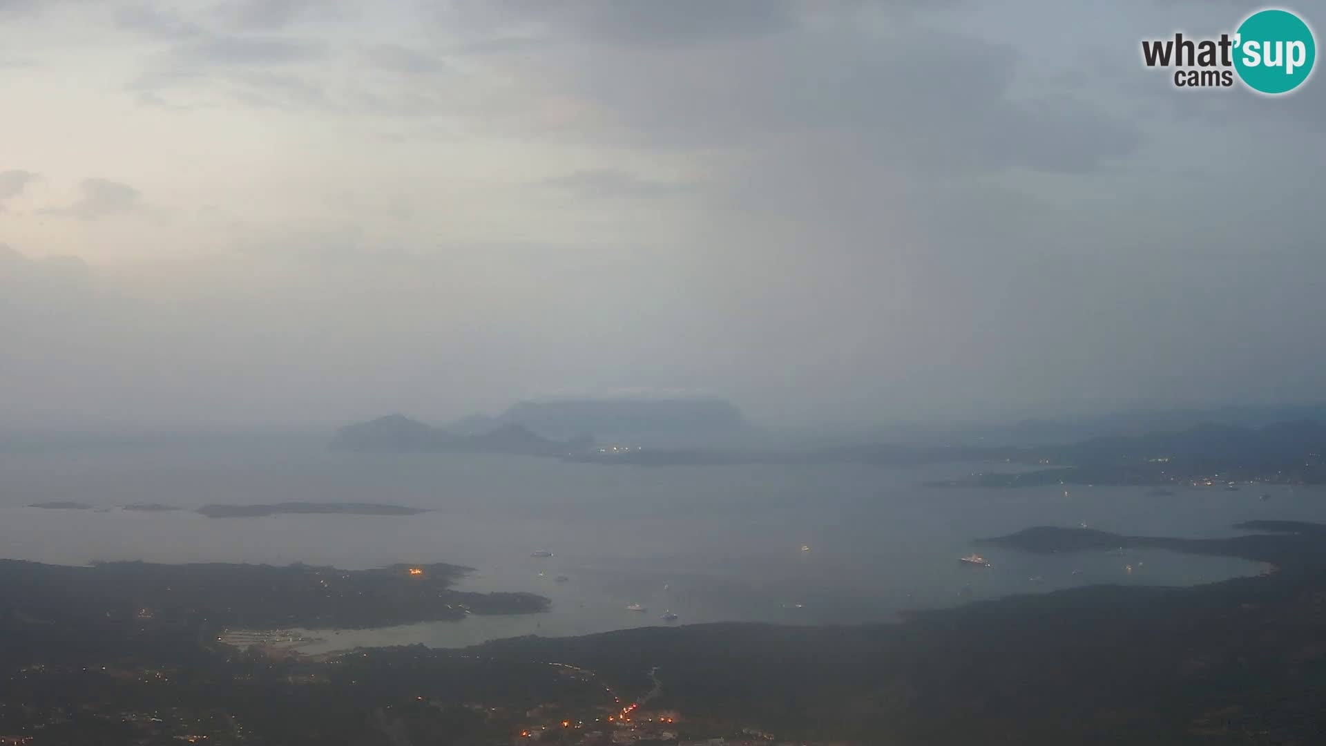 Monte Moro spletna kamera Costa Smeralda panoramski pogled na Sardinijo