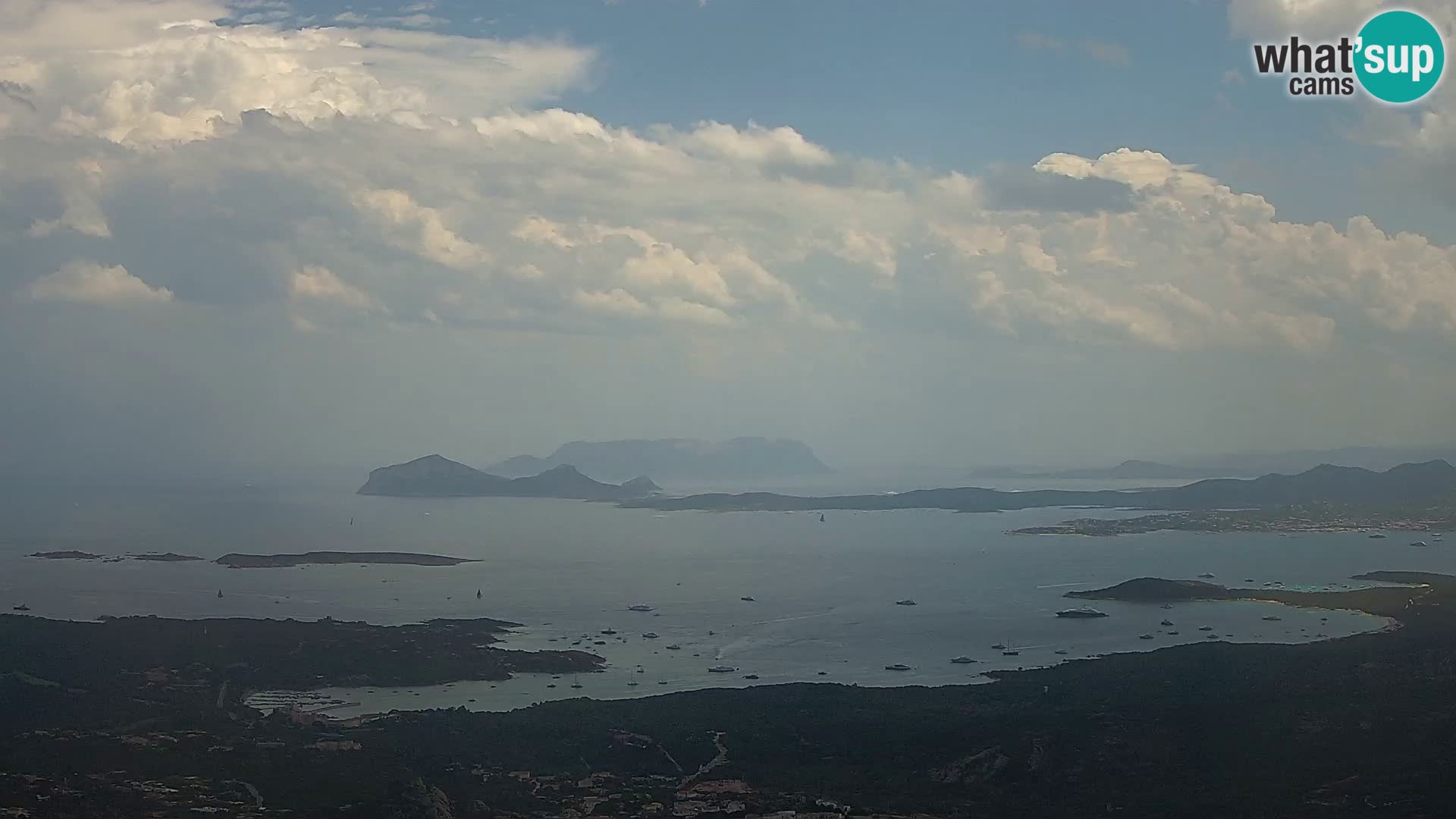 Monte Moro spletna kamera Costa Smeralda panoramski pogled na Sardinijo