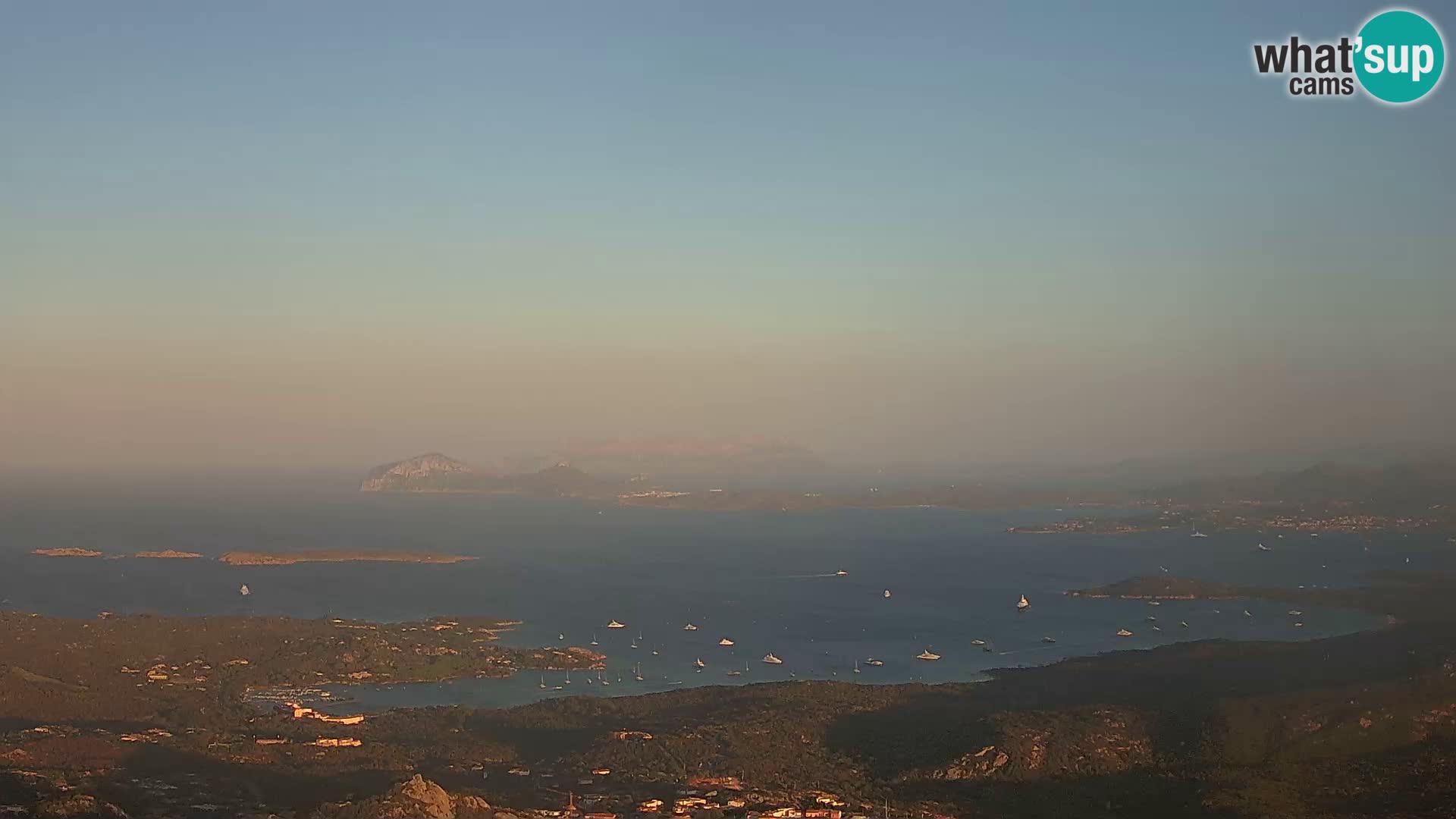 Monte Moro spletna kamera Costa Smeralda panoramski pogled na Sardinijo