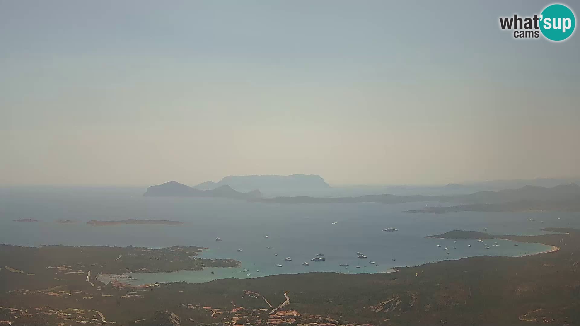 Monte Moro spletna kamera Costa Smeralda panoramski pogled na Sardinijo
