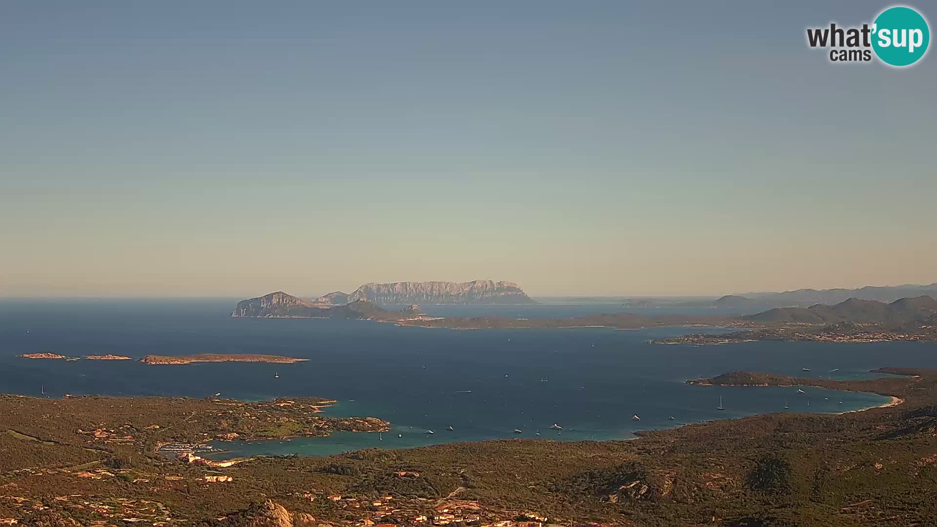Monte Moro spletna kamera Costa Smeralda panoramski pogled na Sardinijo