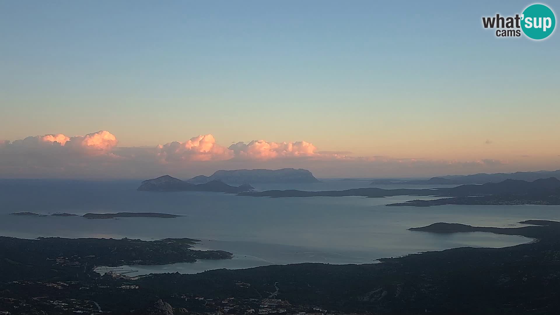 Monte Moro spletna kamera Costa Smeralda panoramski pogled na Sardinijo