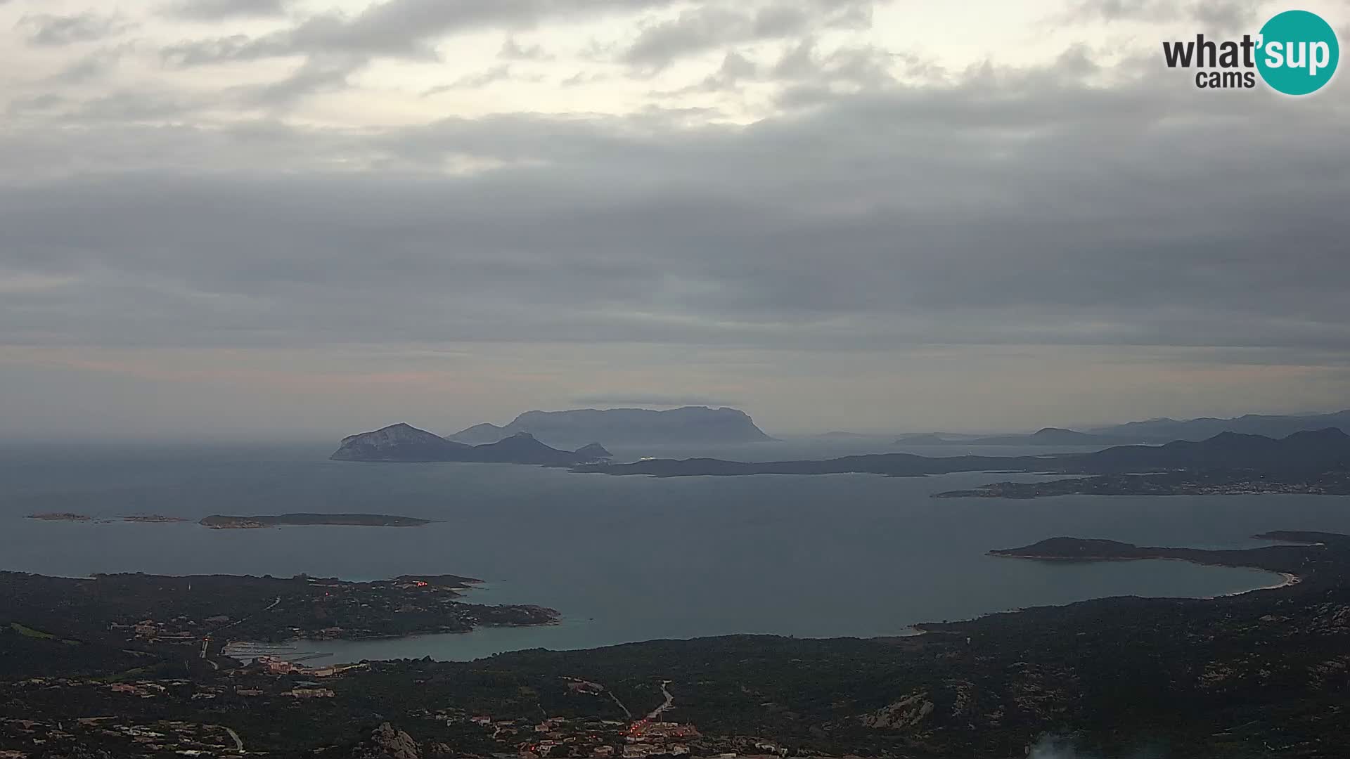 Monte Moro spletna kamera Costa Smeralda panoramski pogled na Sardinijo