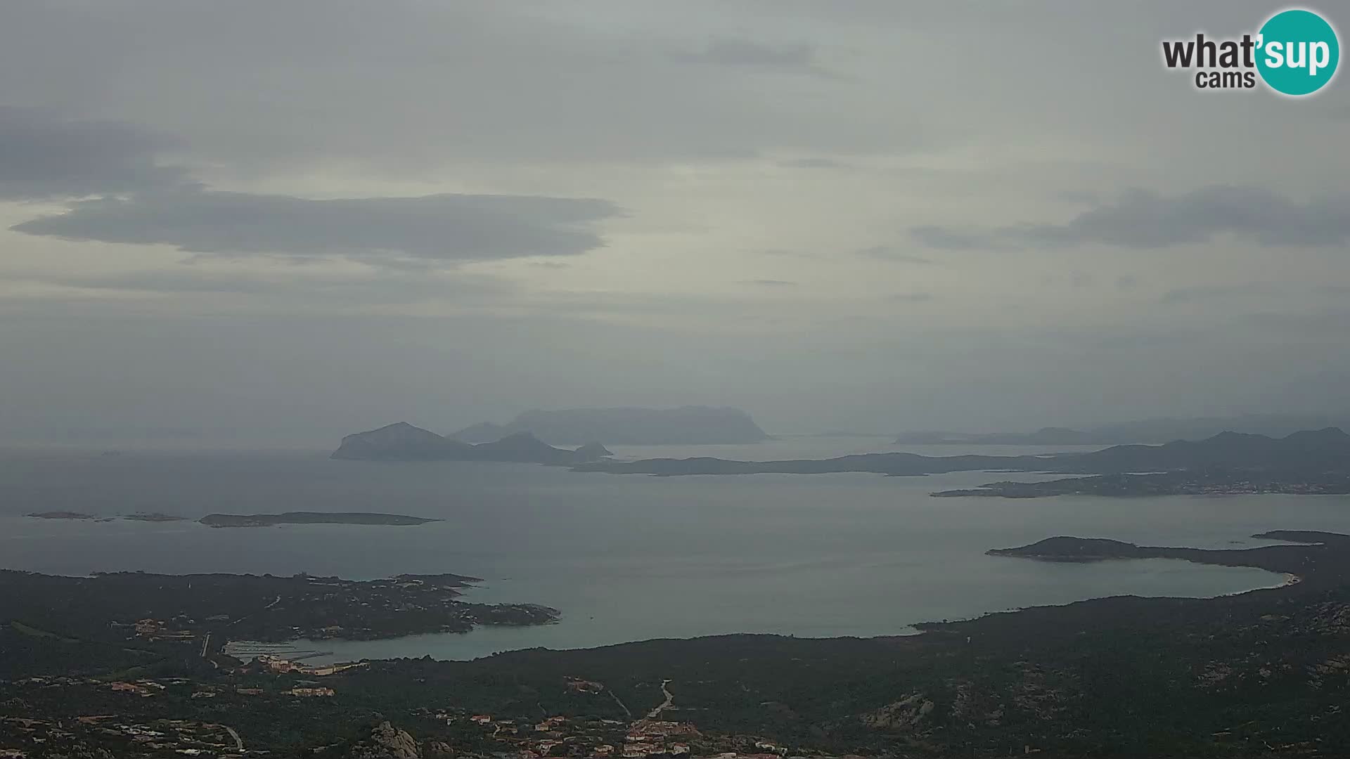 Monte Moro spletna kamera Costa Smeralda panoramski pogled na Sardinijo