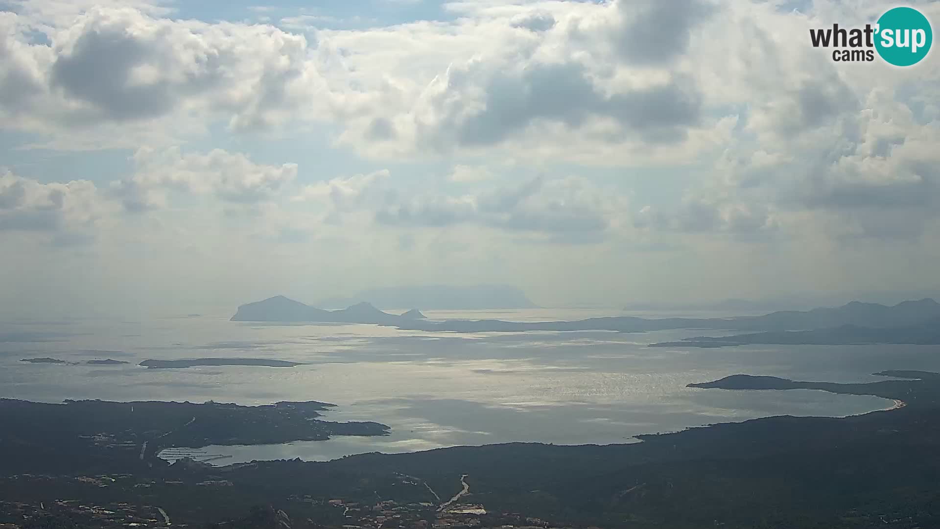 Monte Moro spletna kamera Costa Smeralda panoramski pogled na Sardinijo