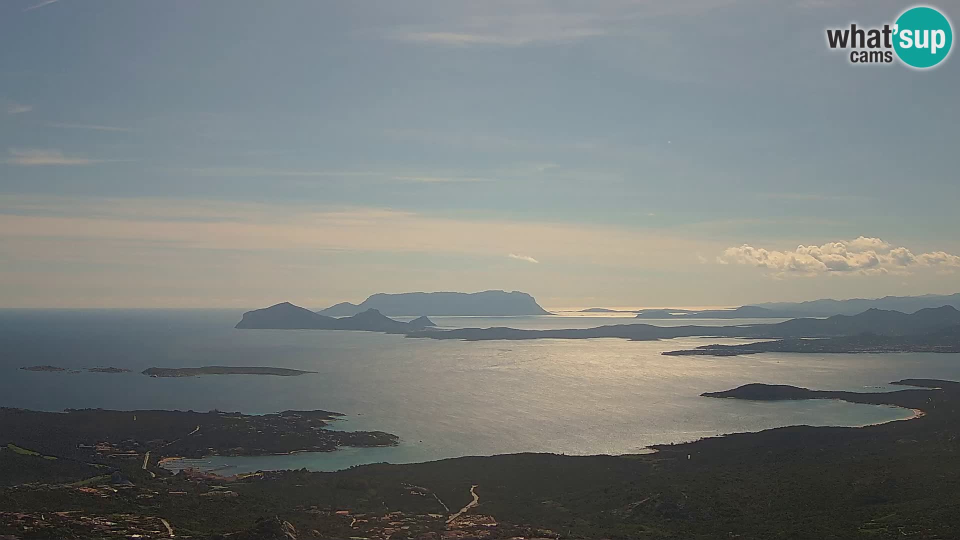 Monte Moro spletna kamera Costa Smeralda panoramski pogled na Sardinijo