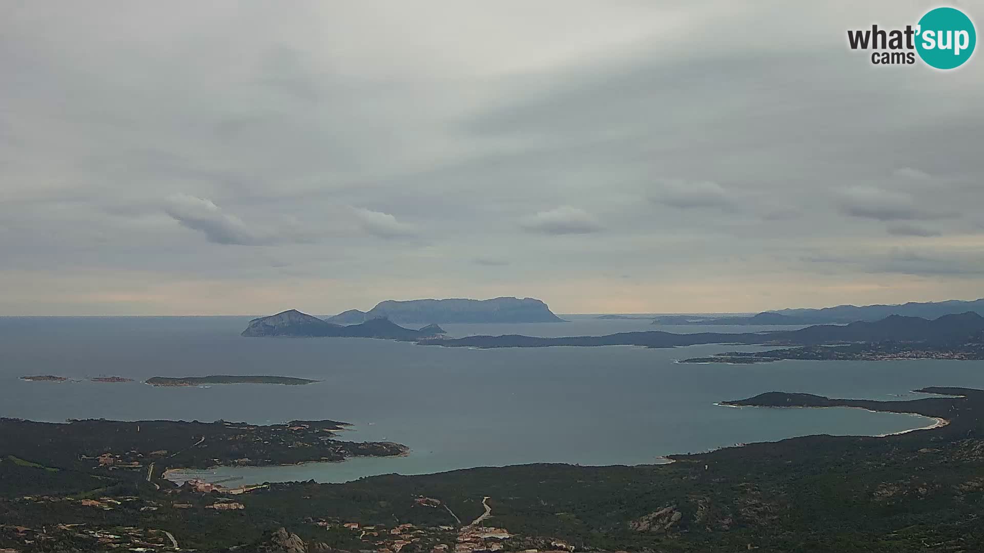 Monte Moro spletna kamera Costa Smeralda panoramski pogled na Sardinijo