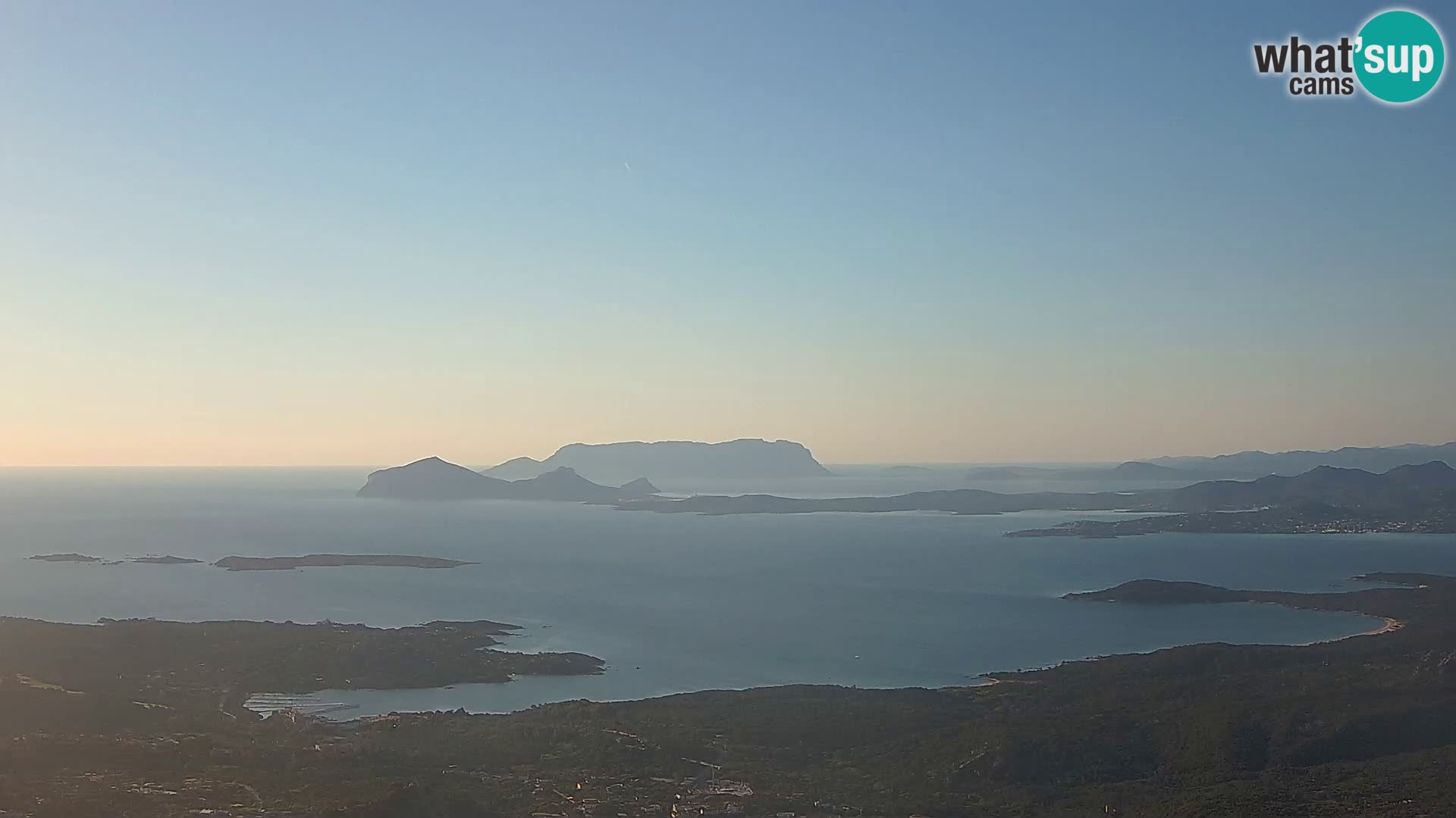 Monte Moro spletna kamera Costa Smeralda panoramski pogled na Sardinijo