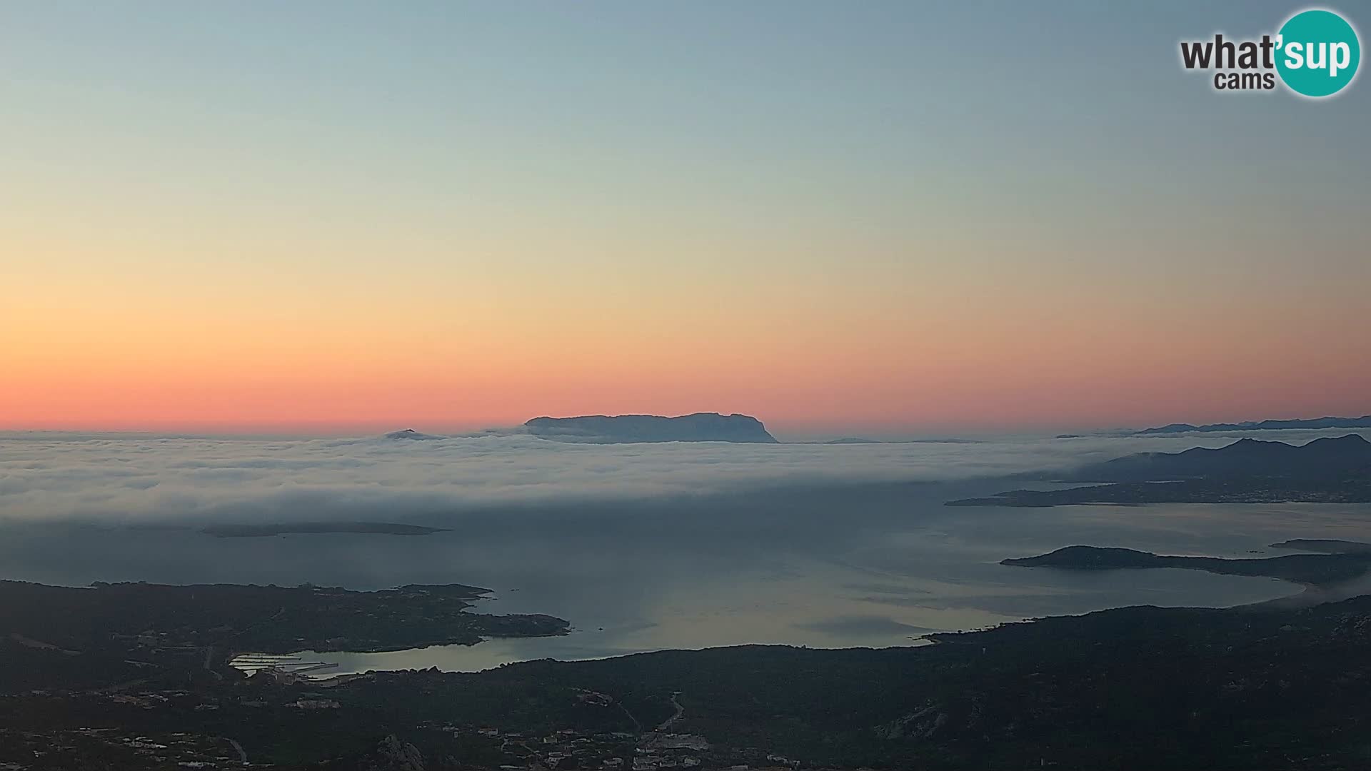 Monte Moro spletna kamera Costa Smeralda panoramski pogled na Sardinijo