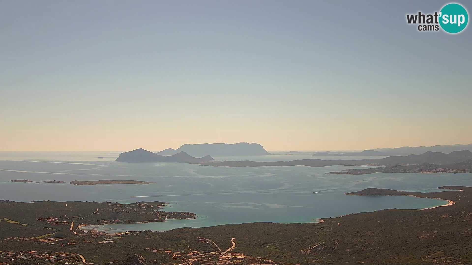 Monte Moro spletna kamera Costa Smeralda panoramski pogled na Sardinijo
