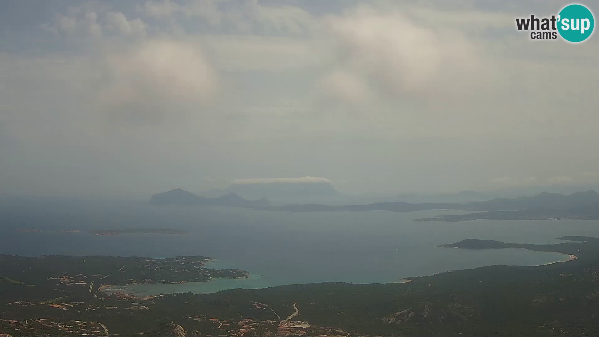 Monte Moro spletna kamera Costa Smeralda panoramski pogled na Sardinijo