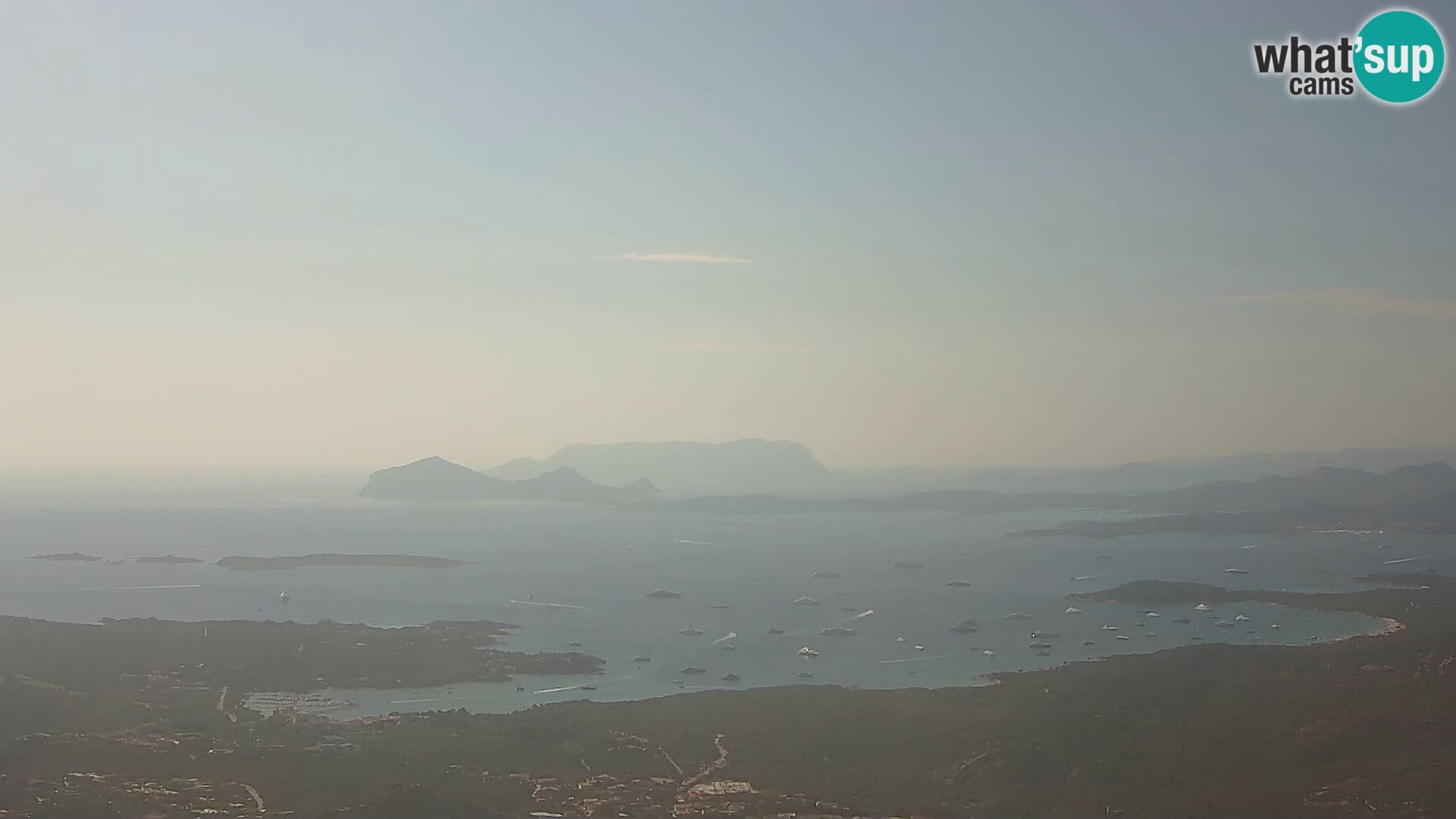 Monte Moro spletna kamera Costa Smeralda panoramski pogled na Sardinijo