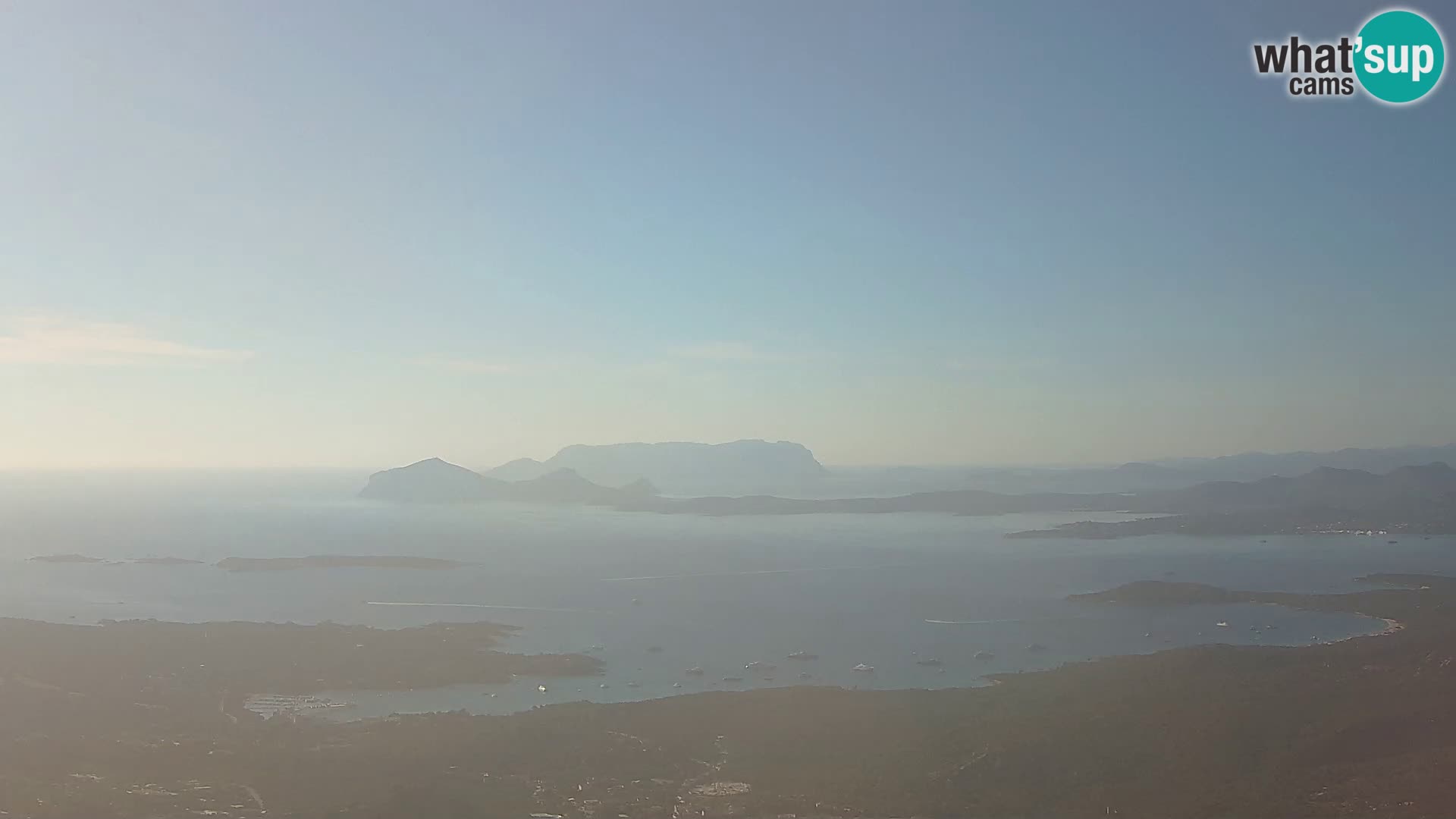 Monte Moro spletna kamera Costa Smeralda panoramski pogled na Sardinijo