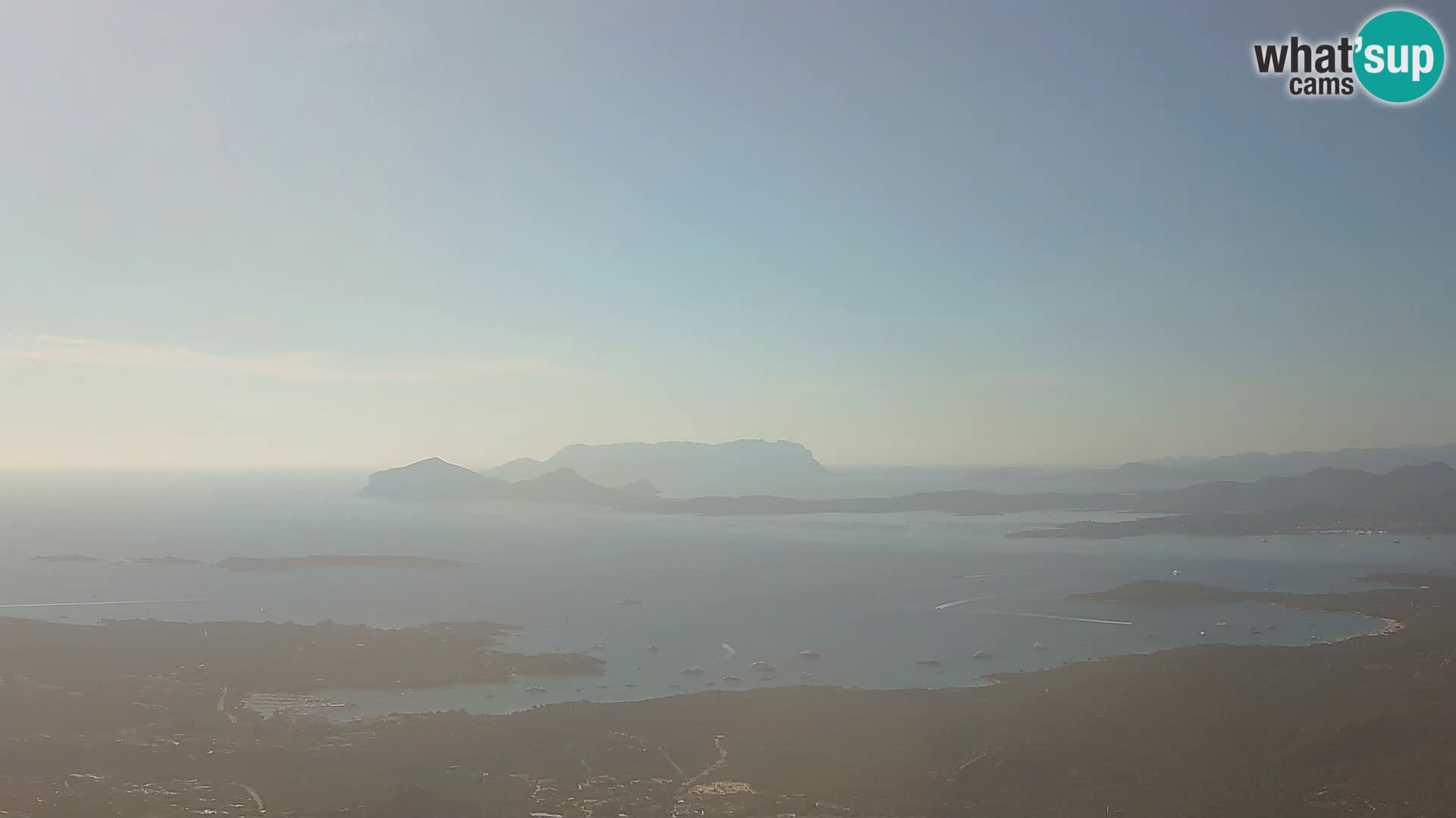 Monte Moro spletna kamera Costa Smeralda panoramski pogled na Sardinijo