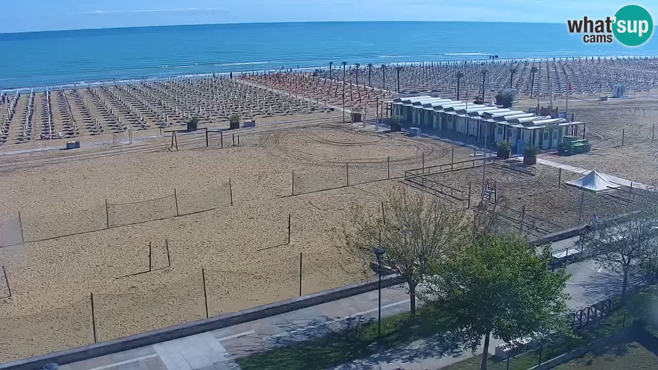 Spletna kamera Bibione plaža – pogled iz Ashanti ApartHotela