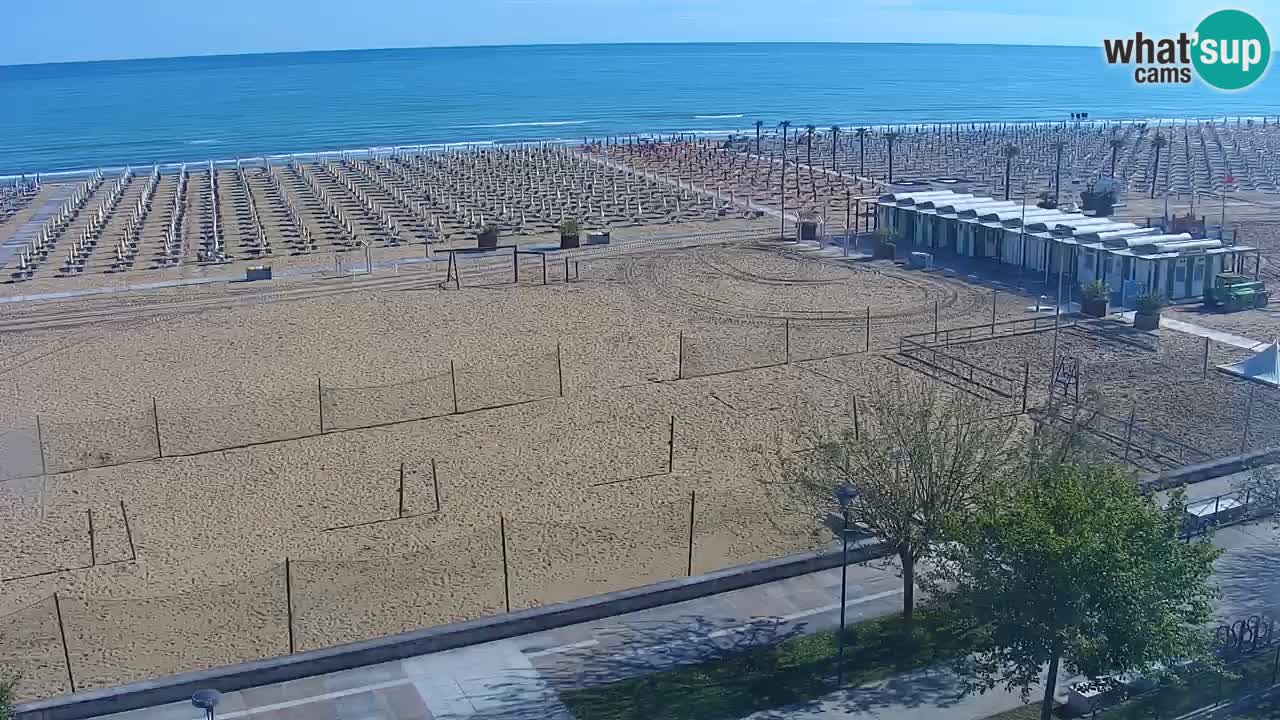 Spletna kamera Bibione plaža – pogled iz Ashanti ApartHotela