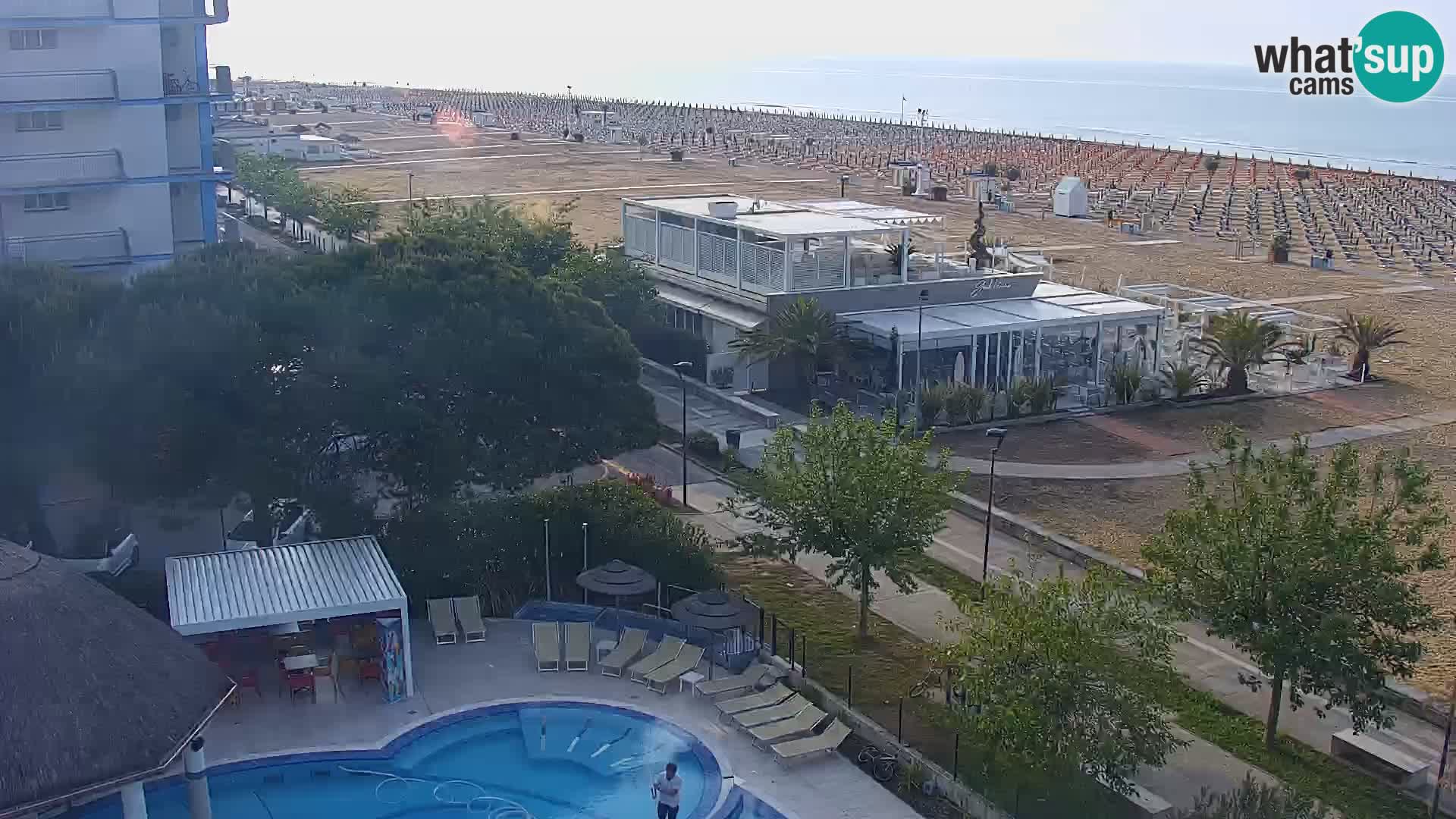Web kamera Bibione plaža – pogled sa Ashanti ApartHotela