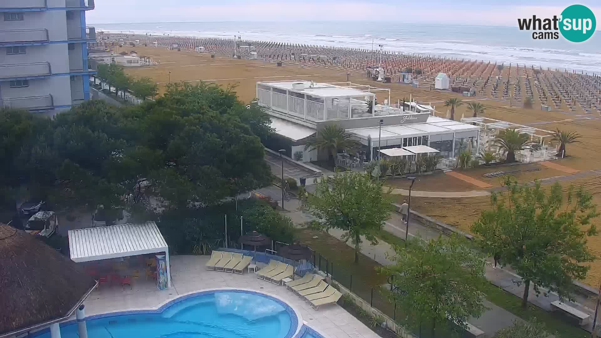 Web kamera Bibione plaža – pogled sa Ashanti ApartHotela